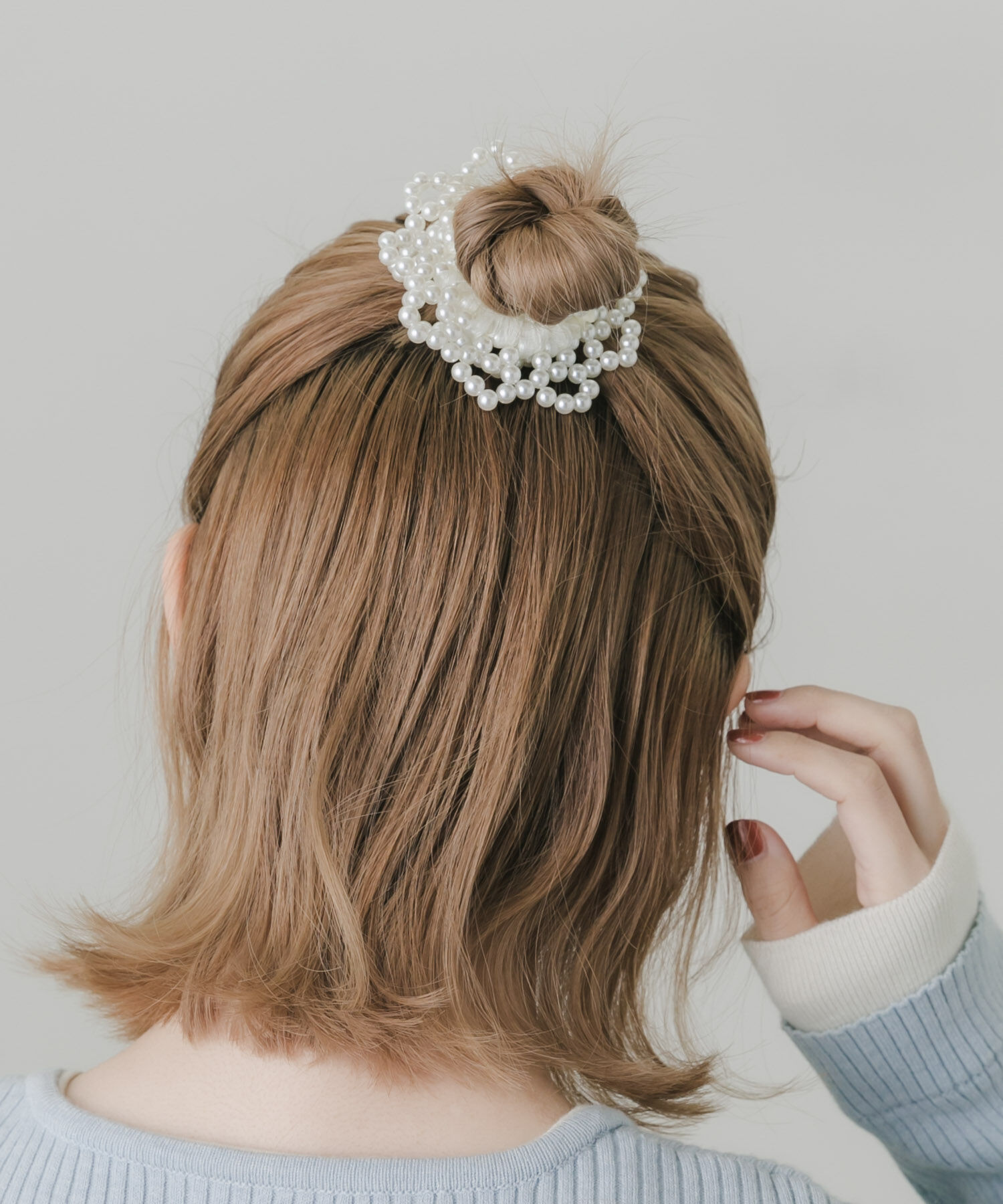 SMELLY「パールボリュームヘアポニー」|ヘアゴム・シュシュ|