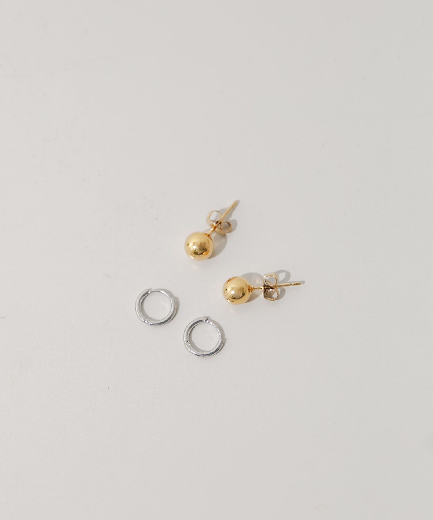 SMELLY「ステンレスミニフープセットピアス」|ピアス|シルバー系その他