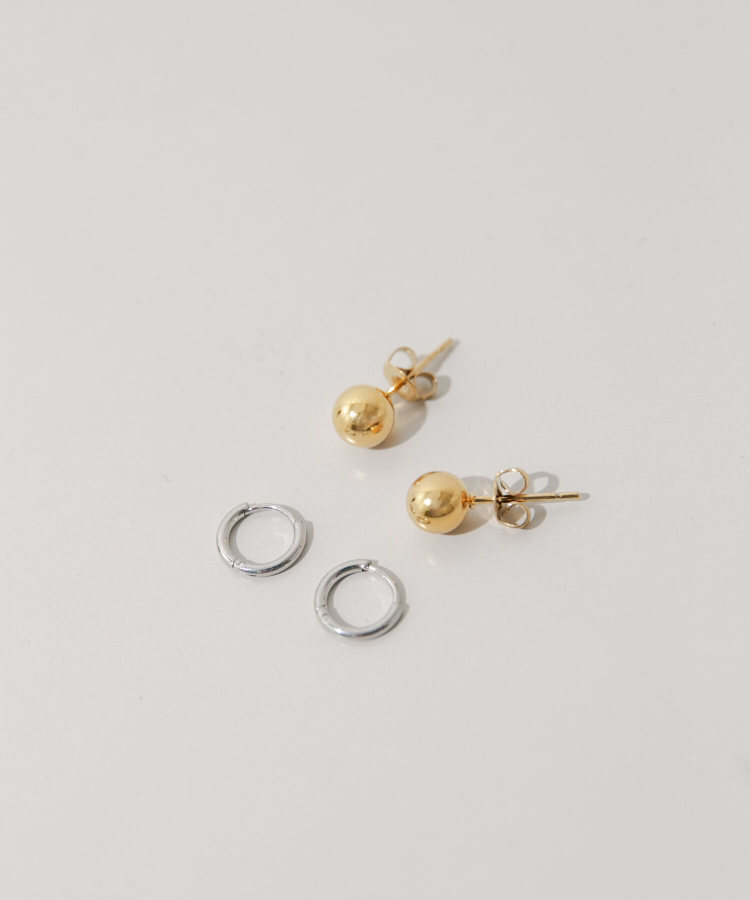 SMELLY「ステンレスミニフープセットピアス」|ピアス|