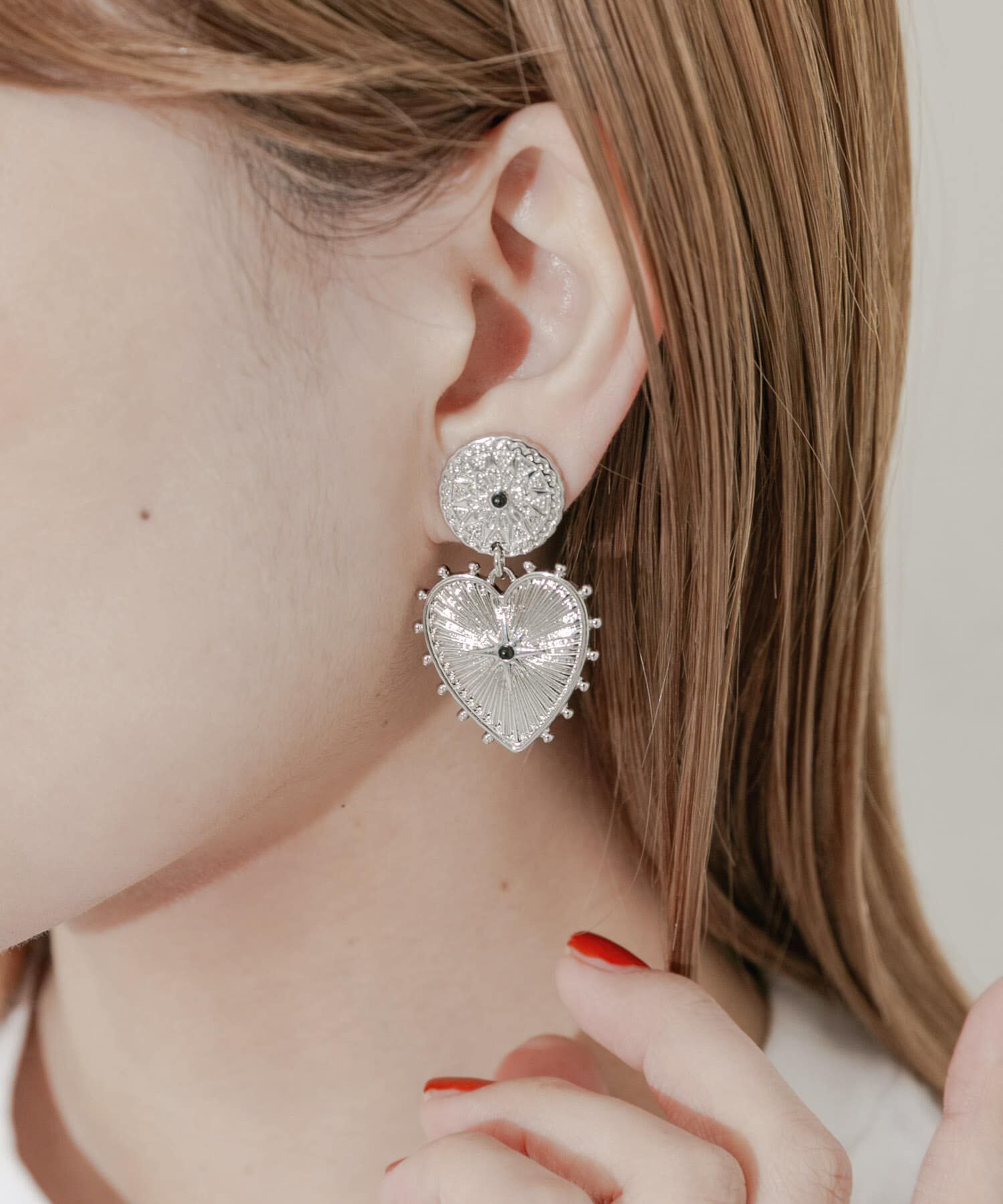 SMELLY「ハートコンチョイヤリング」|イヤリング|