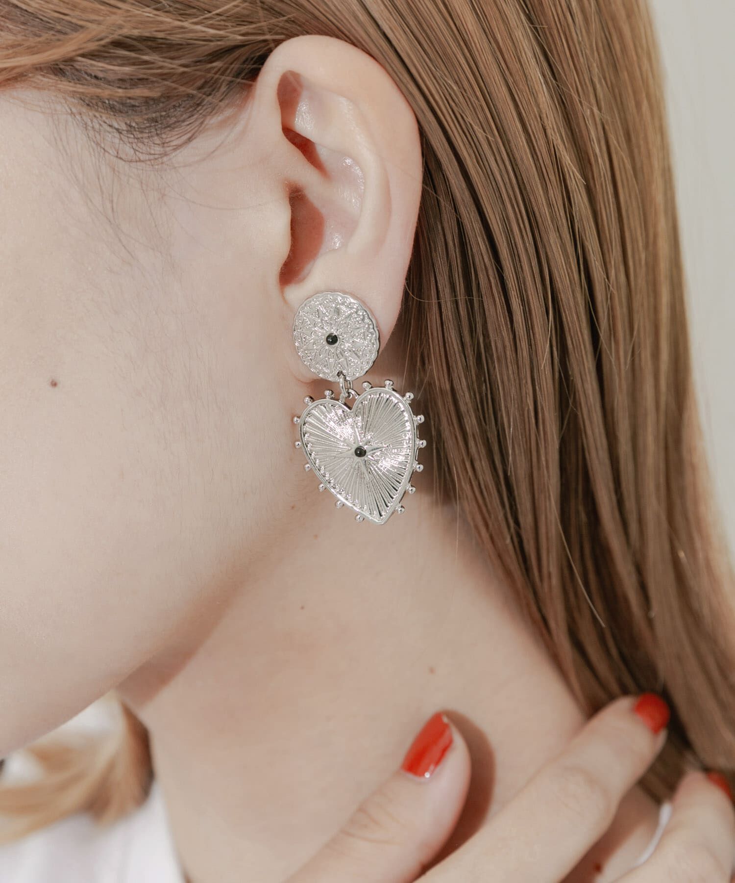 SMELLY「ハートコンチョイヤリング」|イヤリング|