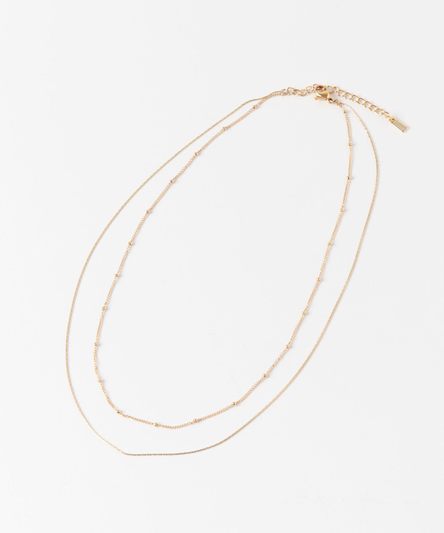 SMELLY「ステンレススリムチェーンレイヤードネックレス」|ネックレス|