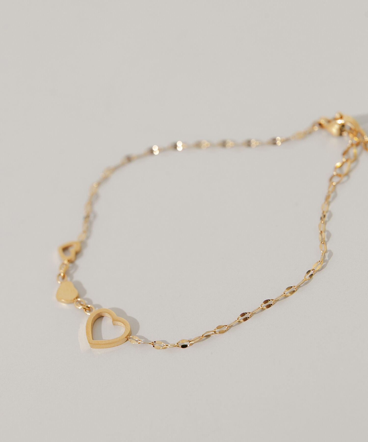 SMELLY「ステンレストリプルハートチェーンブレスレット」|ブレスレット・バングル|