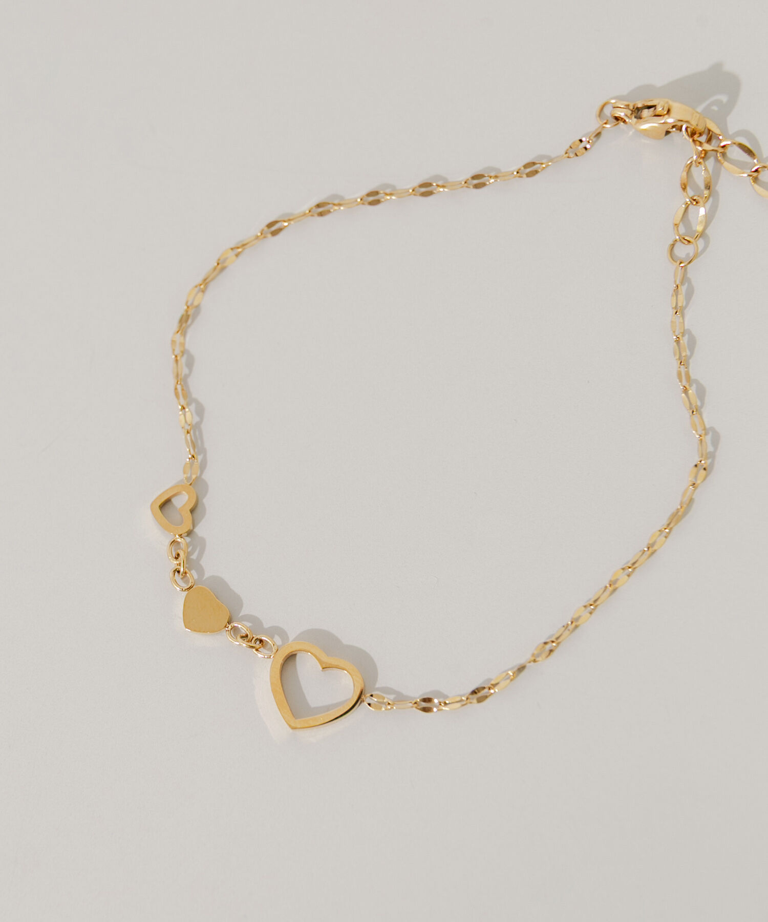 SMELLY「ステンレストリプルハートチェーンブレスレット」|ブレスレット・バングル|