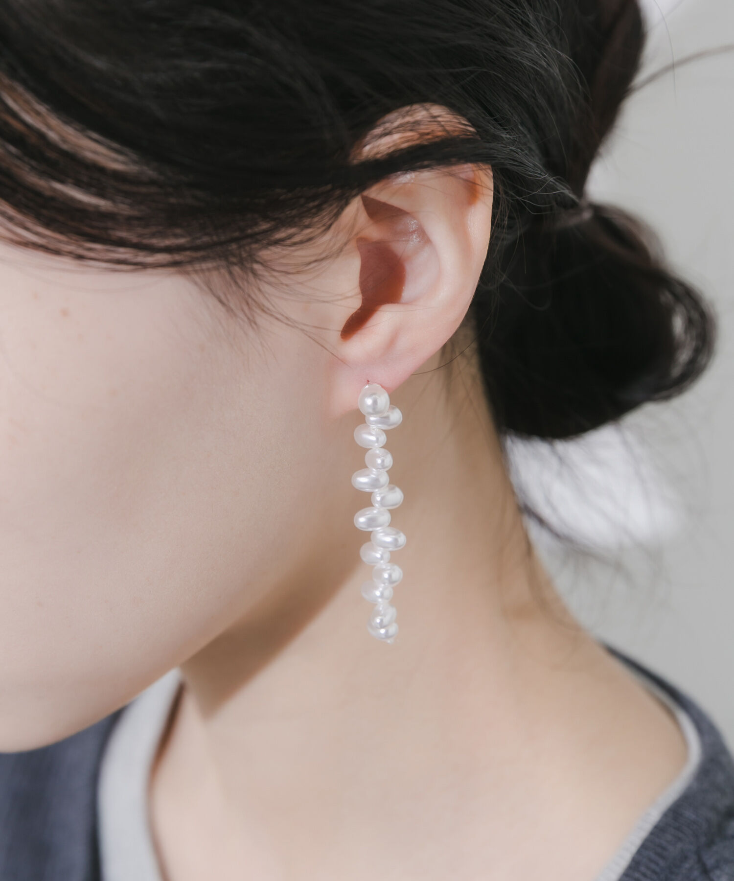 SMELLY「オーバルパールピアス」|ピアス|