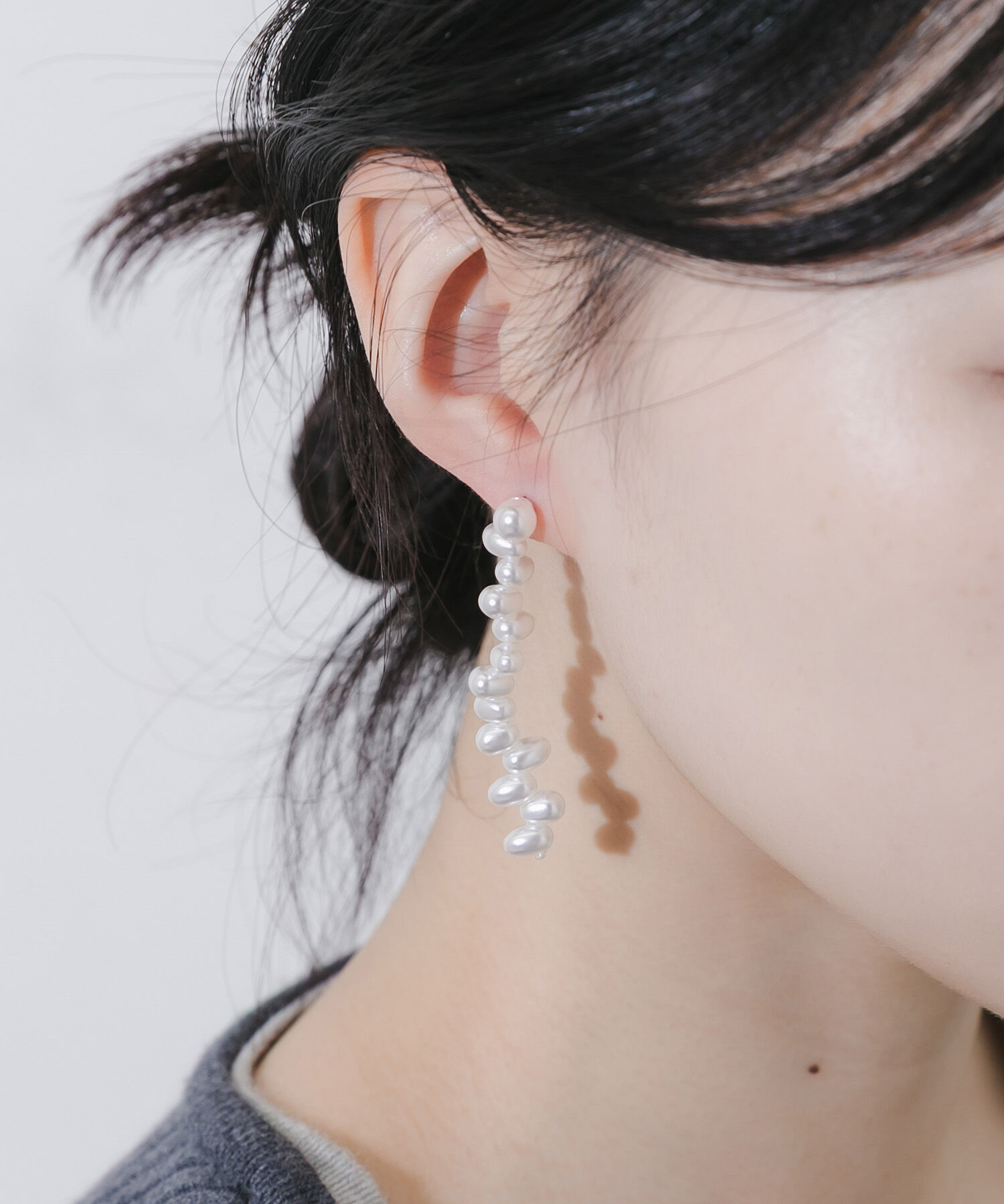 SMELLY「オーバルパールピアス」|ピアス|