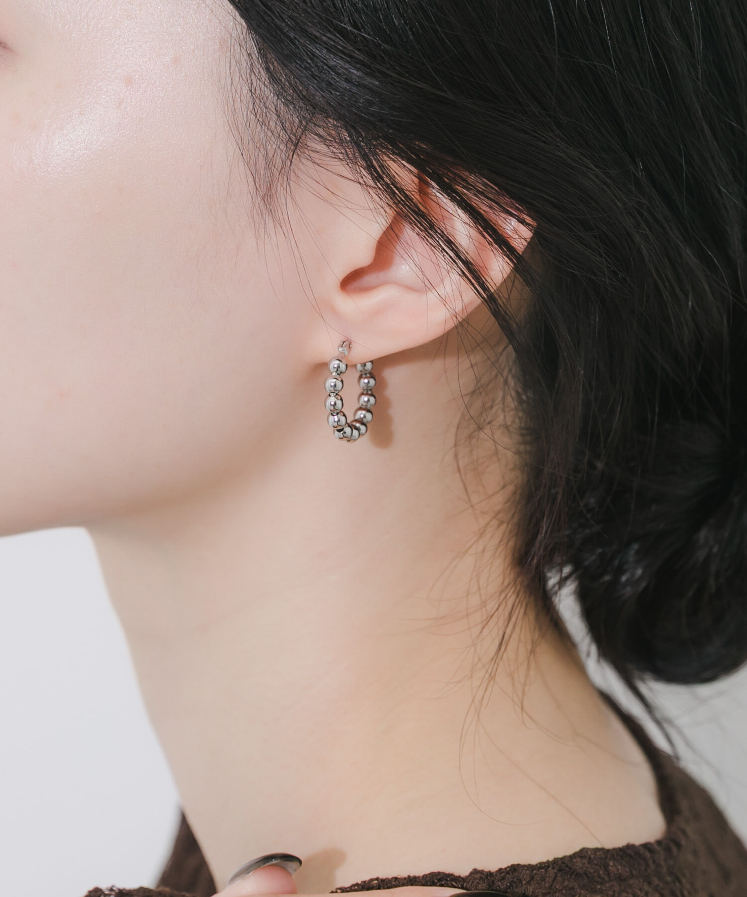 SMELLY「メタルボールフープピアス」|ピアス|