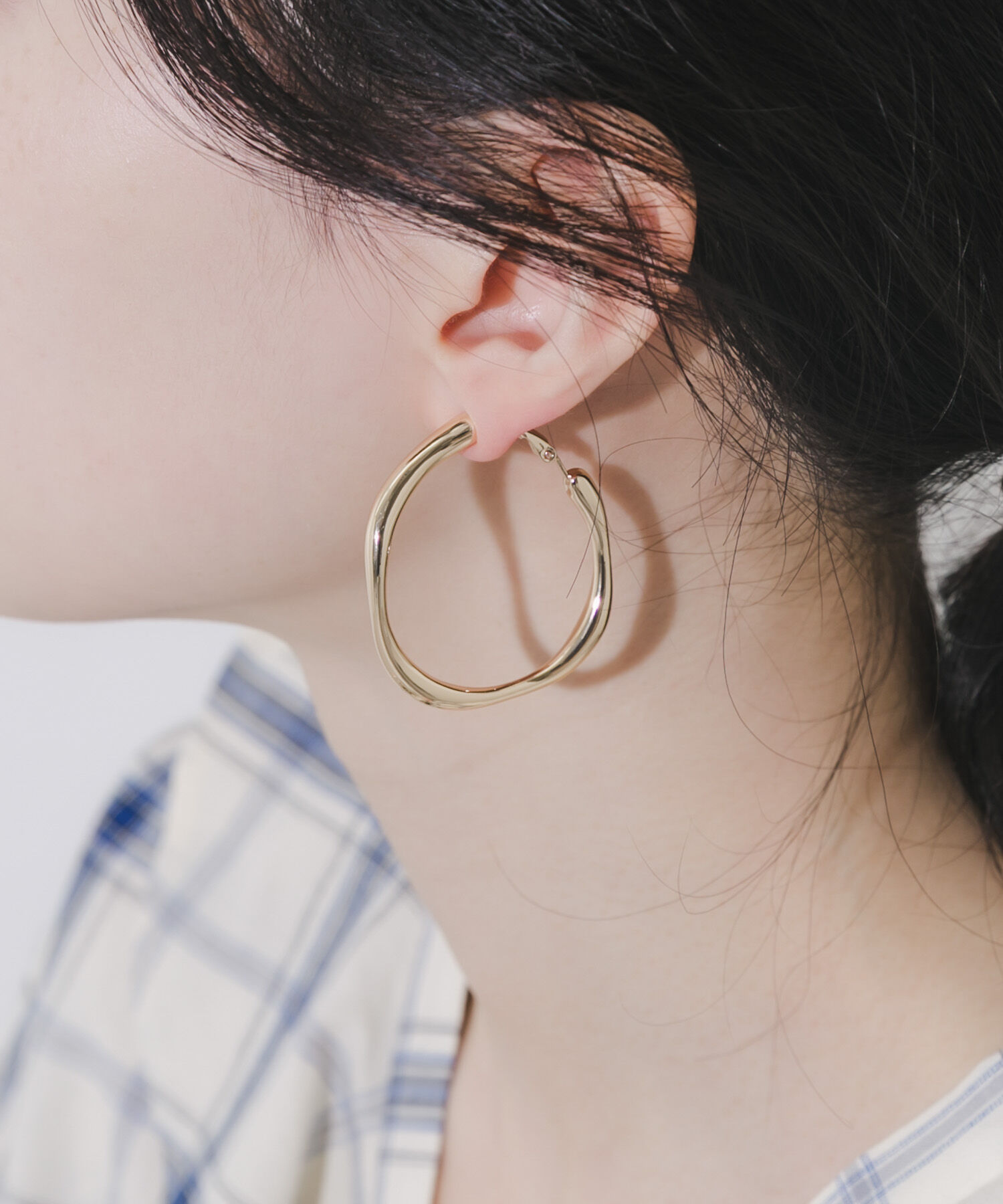 SMELLY「ニュアンスメタルビッグフープイヤリング」|イヤリング|