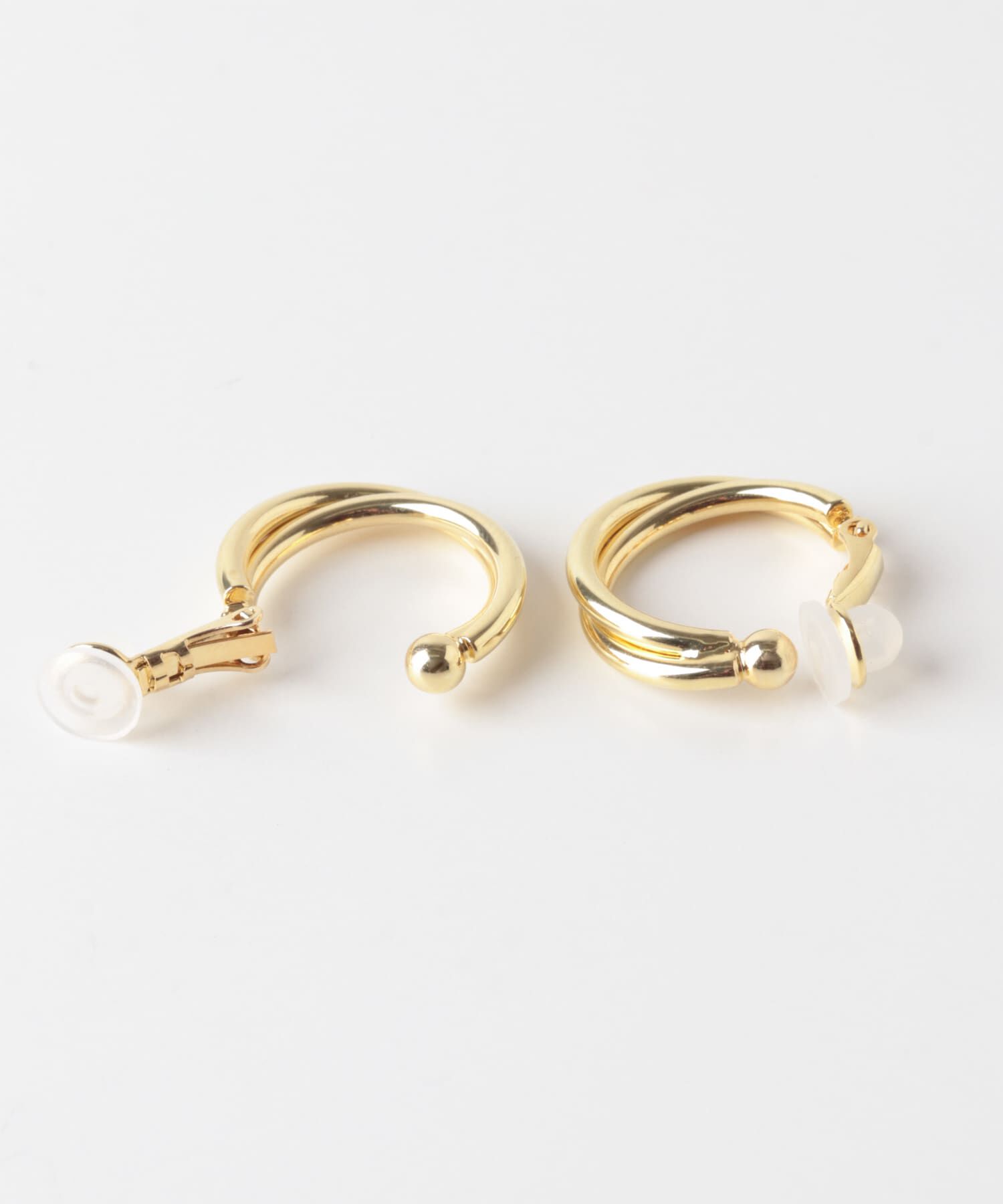 SMELLY「ダブルラインフープイヤリング」|イヤリング|