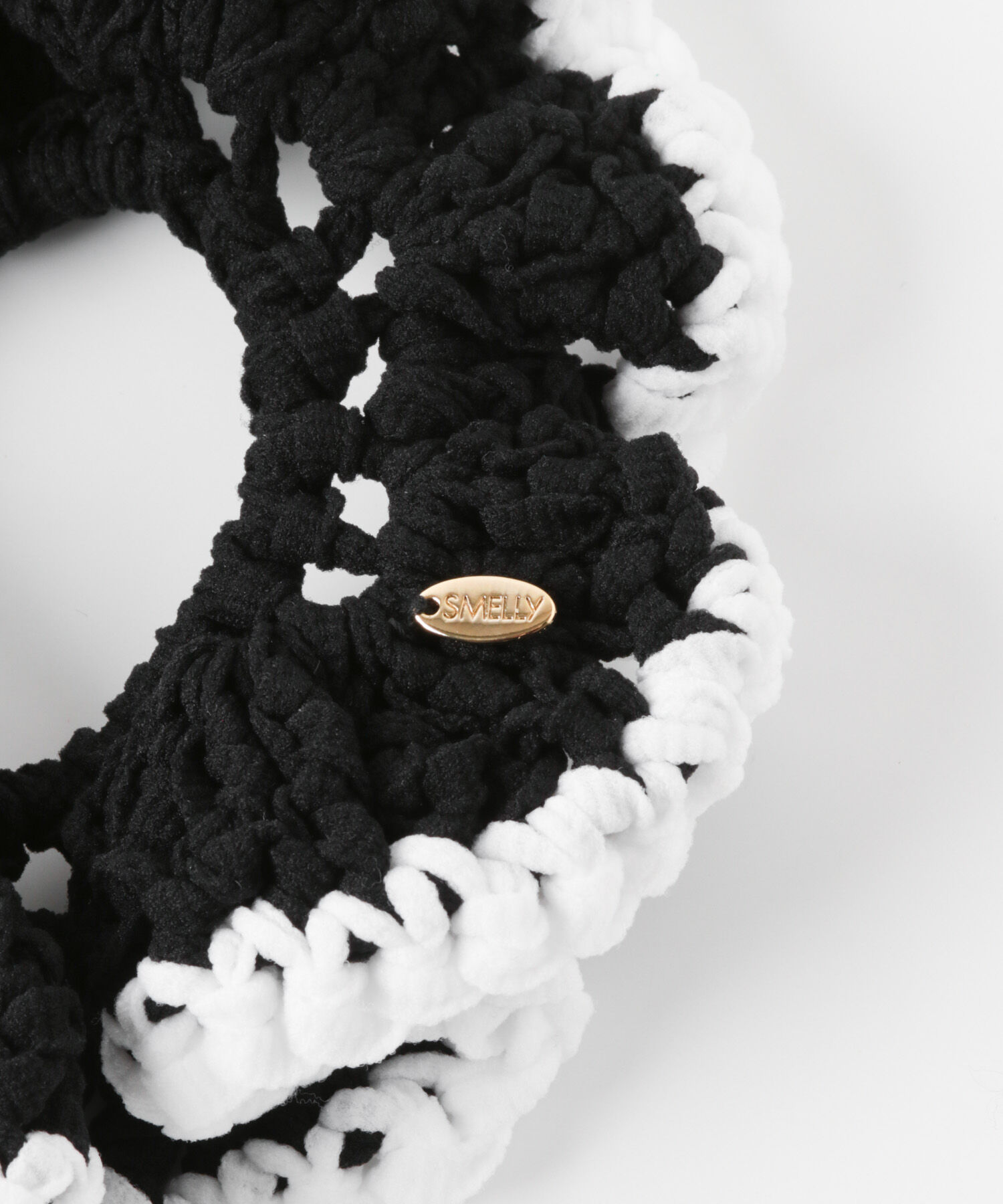 SMELLY「バイカラーニットシュシュ」|ヘアゴム・シュシュ|