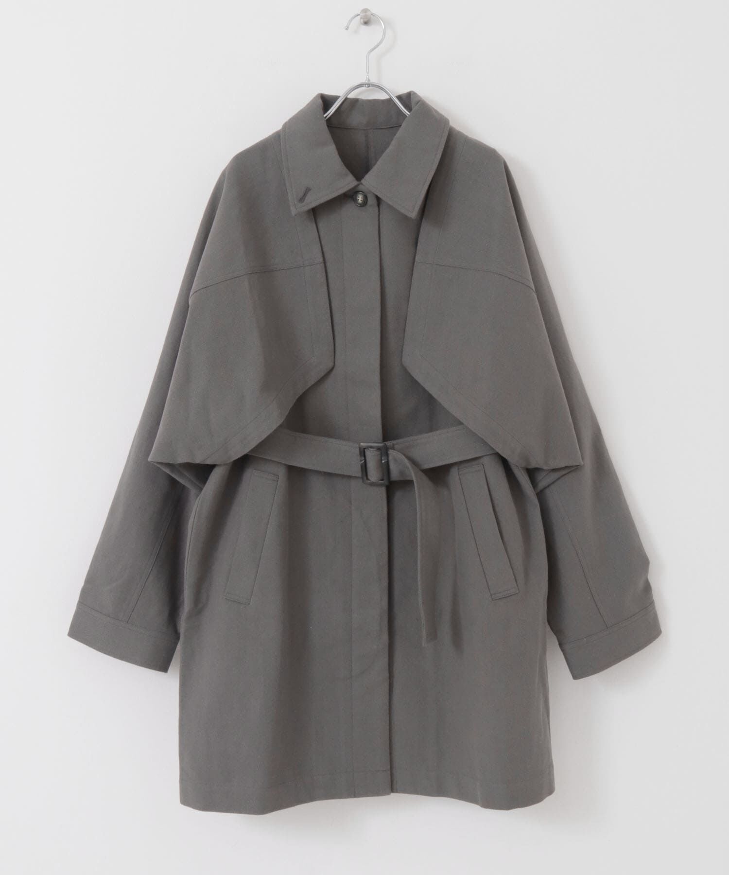  「3WAYミドルコート」|ノーカラーコート|