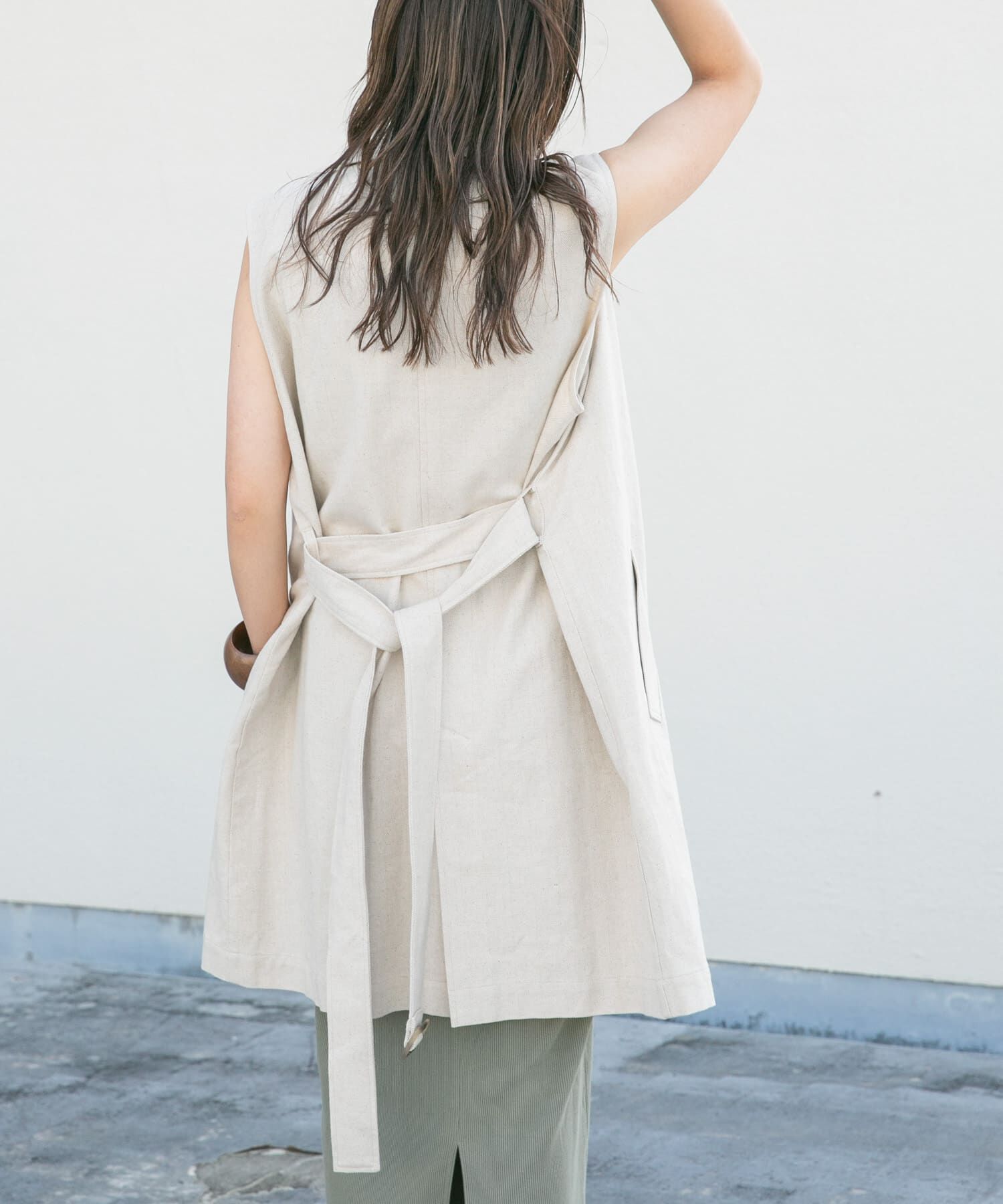  「3WAYミドルコート」|ノーカラーコート|