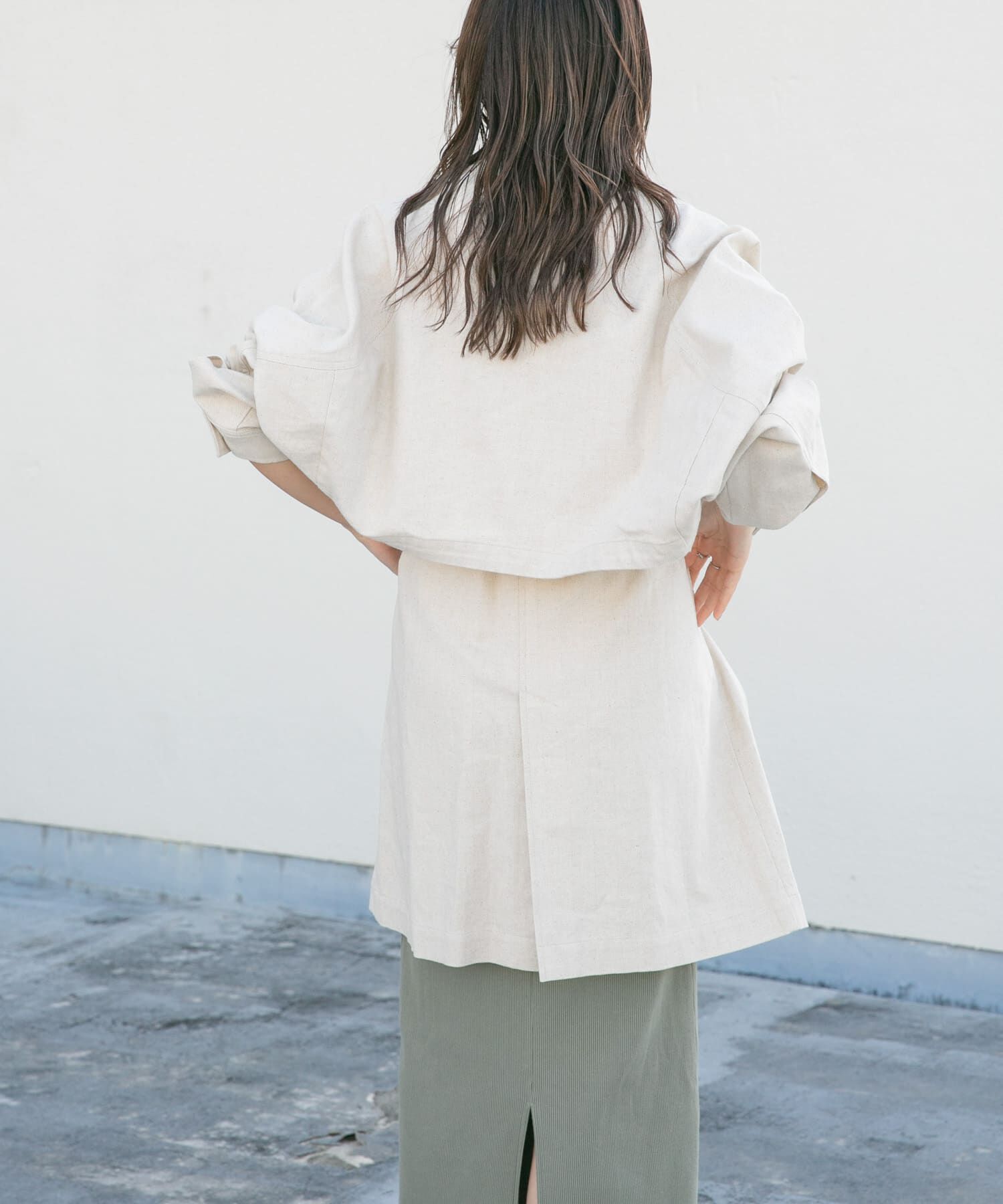  「3WAYミドルコート」|ノーカラーコート|