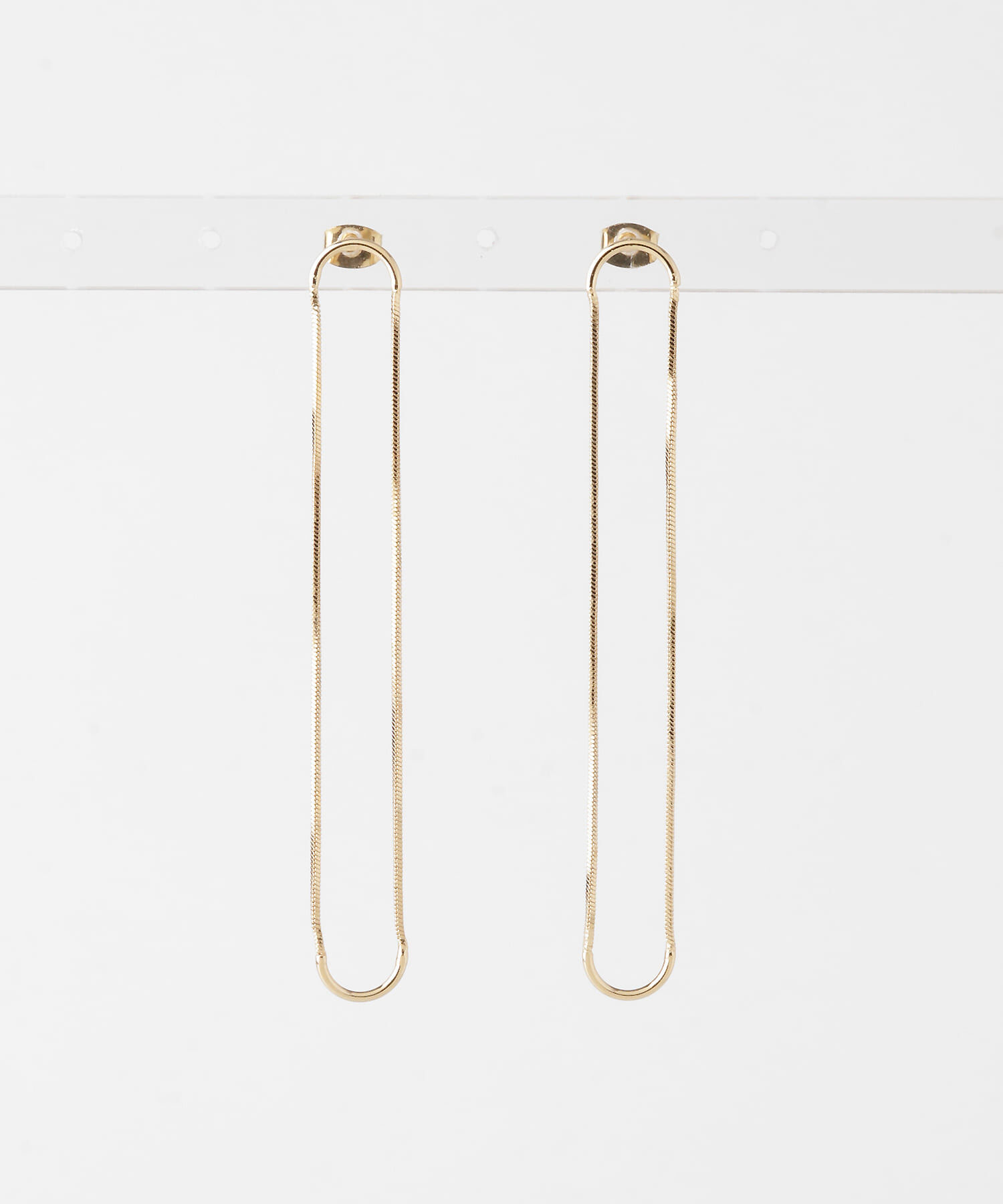  「ロングオーバルチェーンピアス」|ピアス|