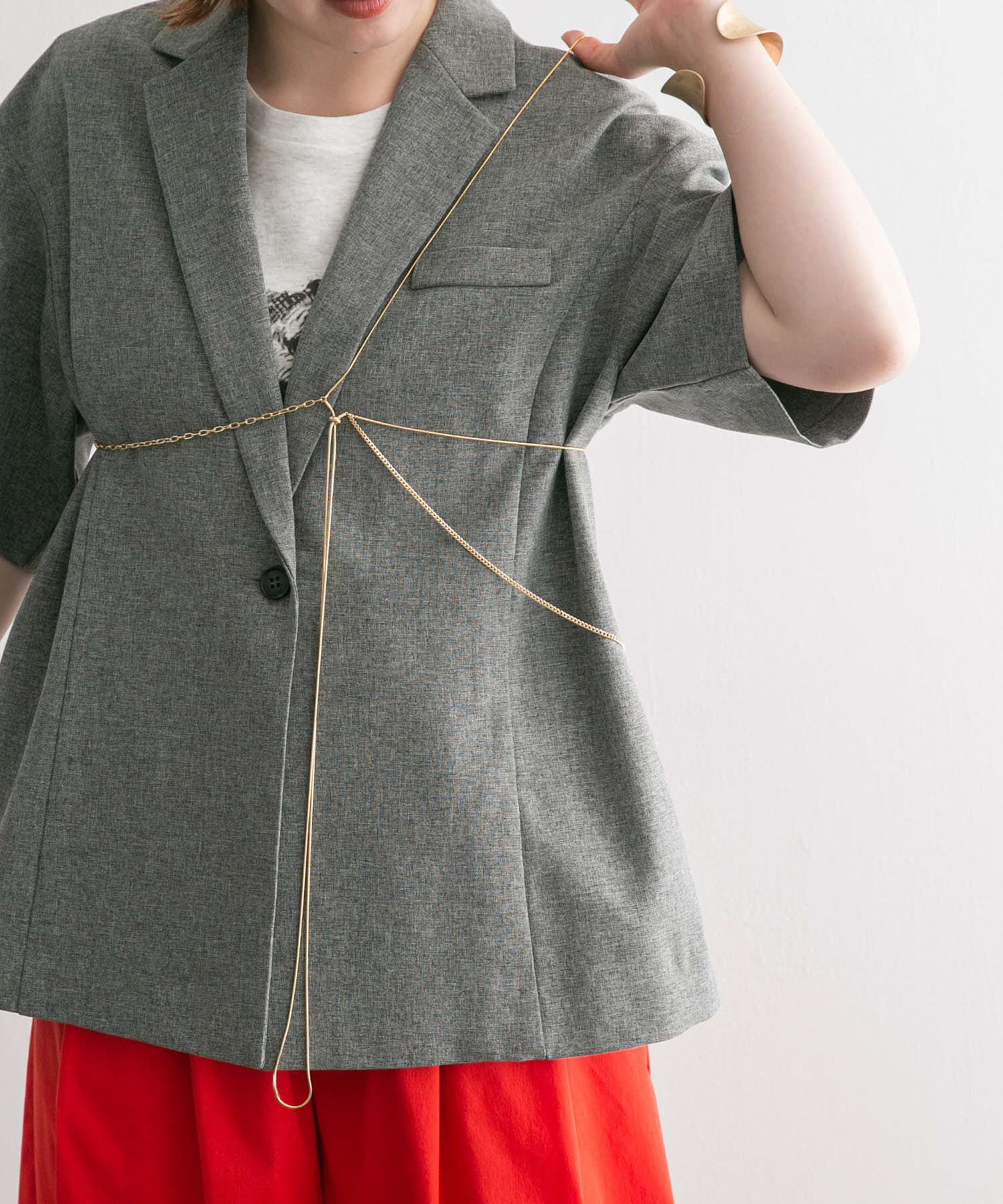  「マルチWAYチェーンビスチェ」|ネックレス|ゴールド