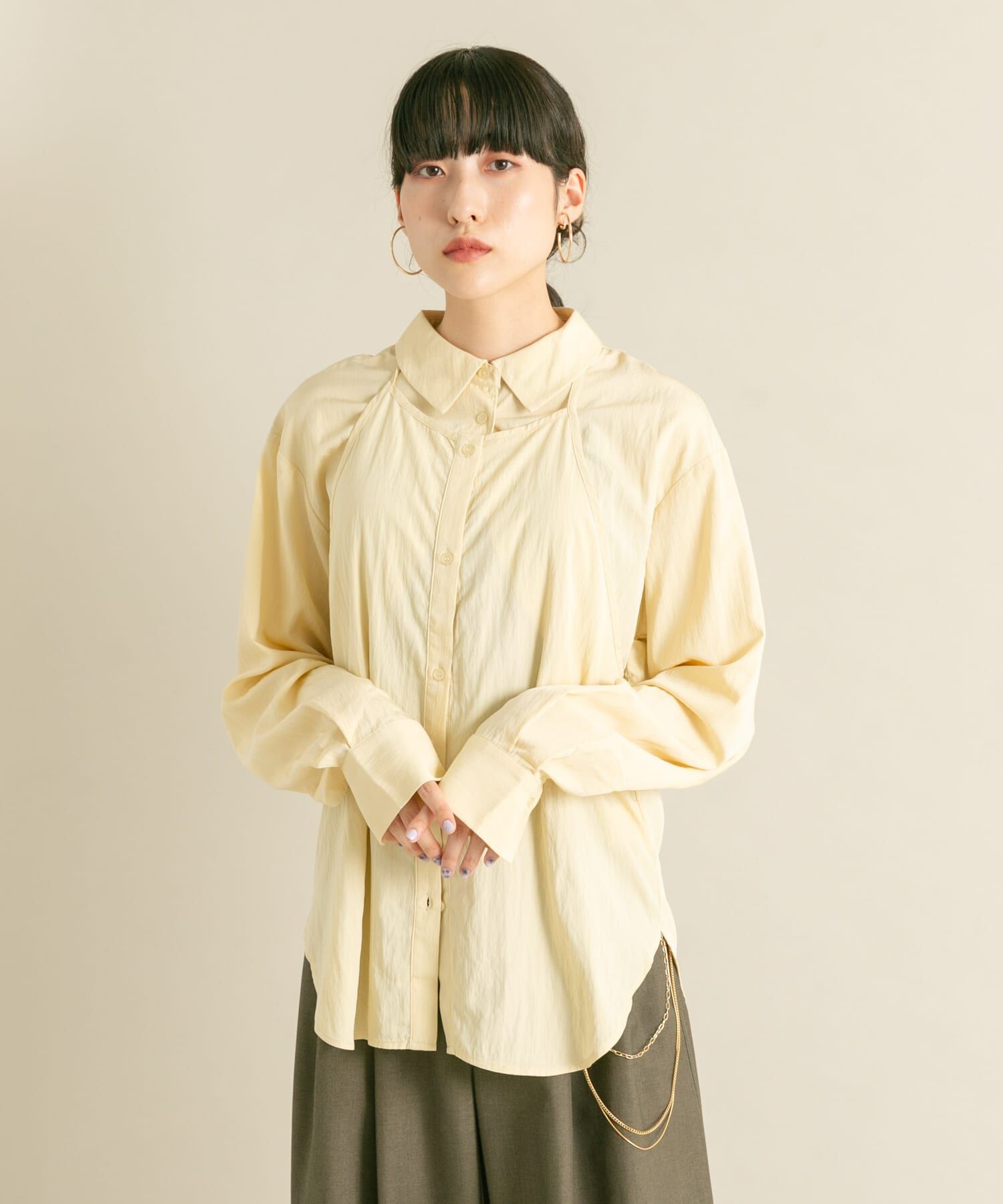  「2WAYレイヤードシャツ」|シャツ・ブラウス|