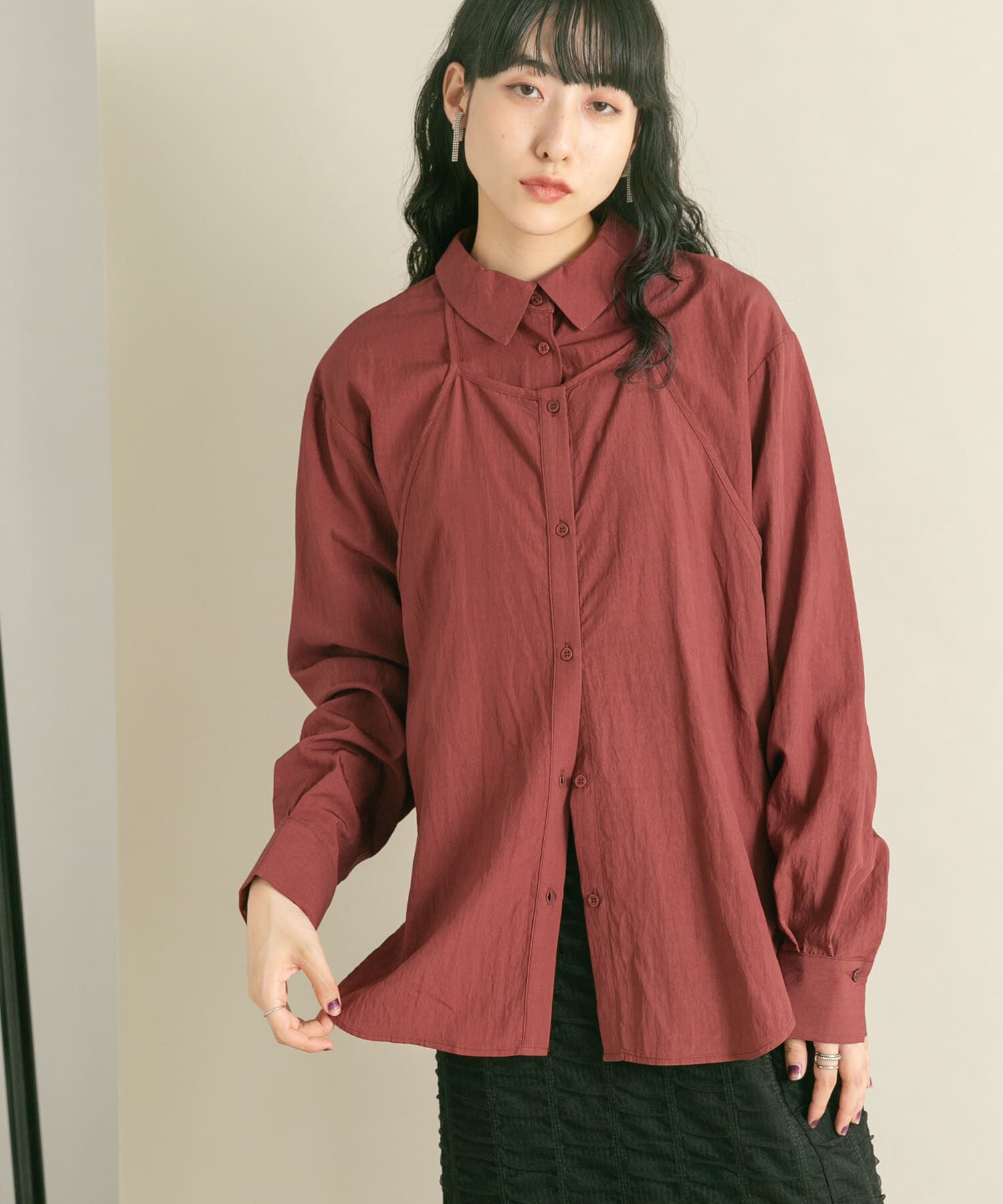  「2WAYレイヤードシャツ」|シャツ・ブラウス|