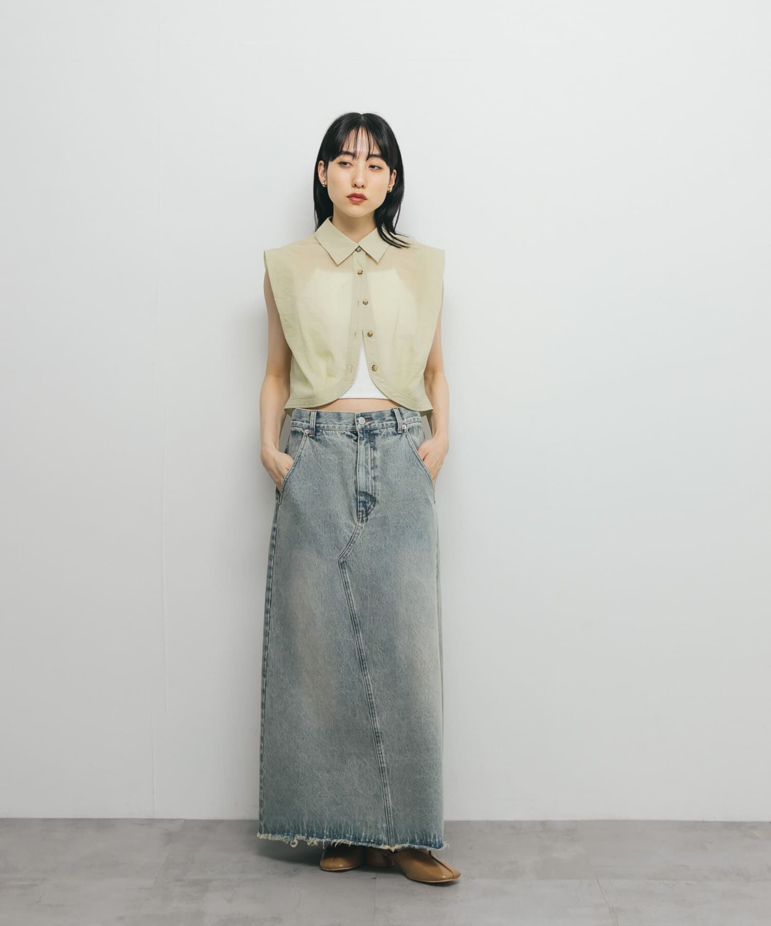  「ショルダータックコンパクトシャツ」|シャツ・ブラウス|