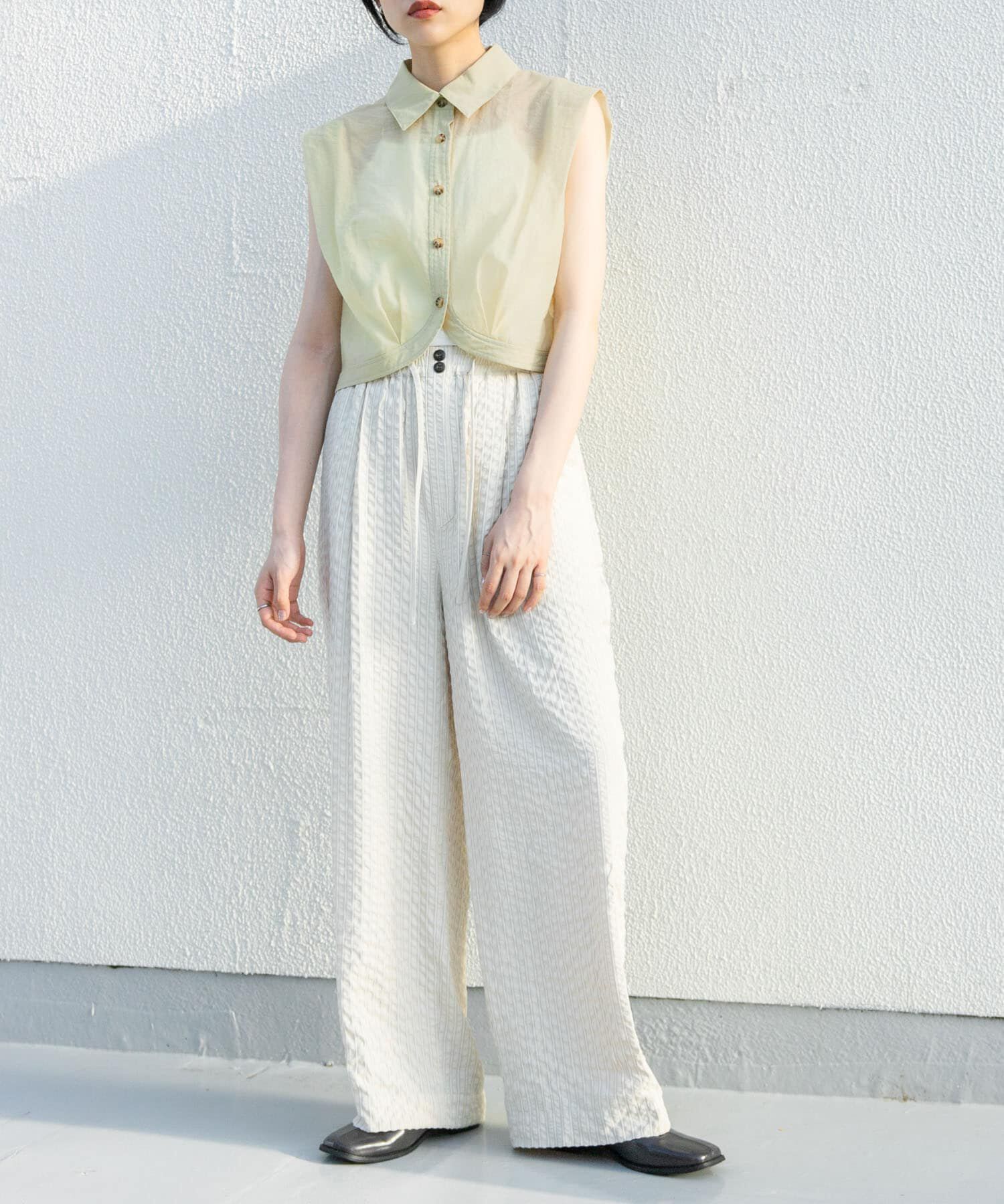  「ショルダータックコンパクトシャツ」|シャツ・ブラウス|