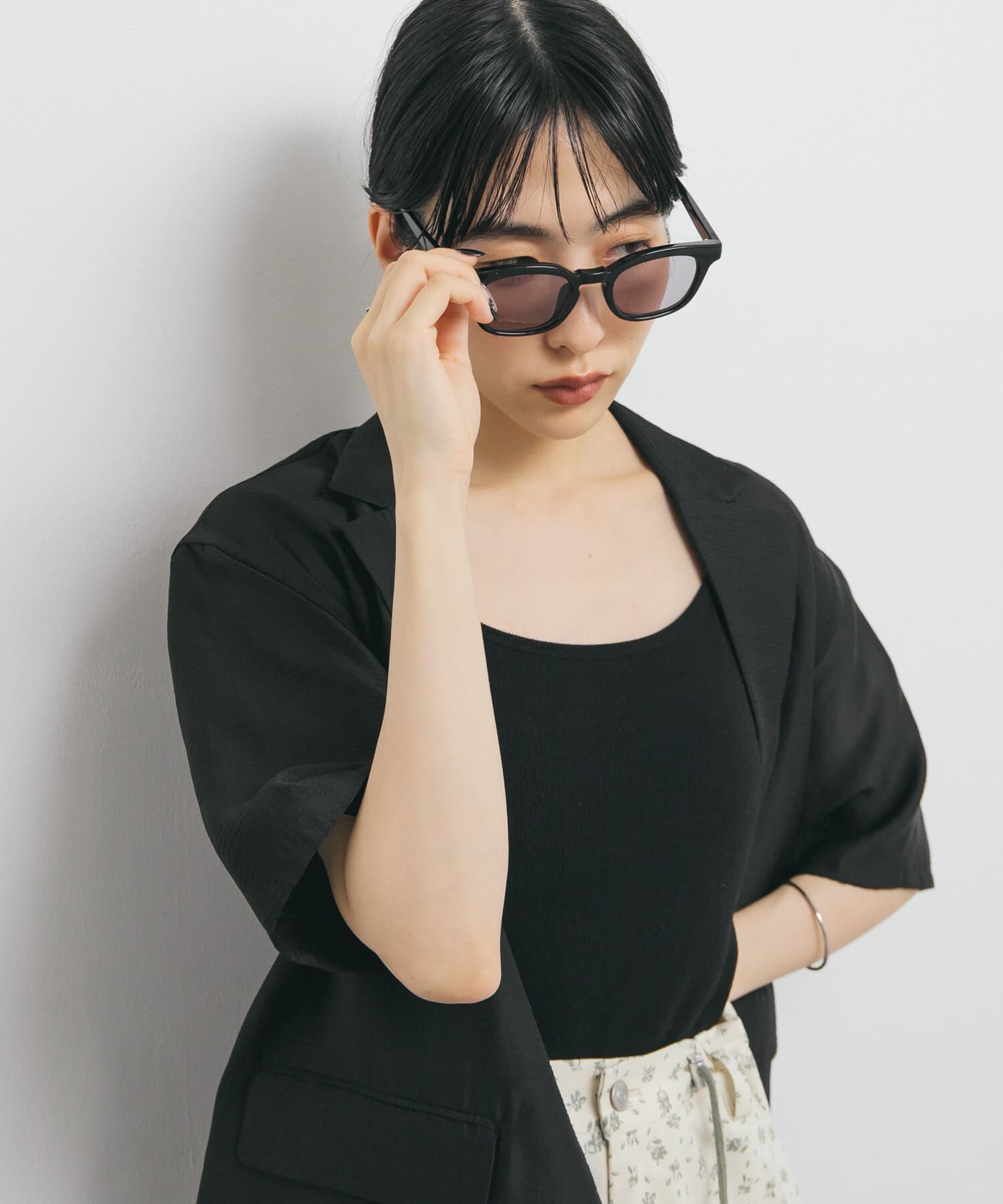  「ウェリントンフレームサングラス」|メガネ|