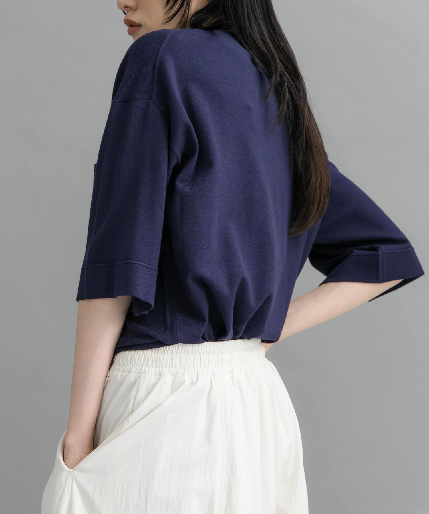  「『WEB限定』ルーズシルエットニットシャツ」|ニット・セーター|