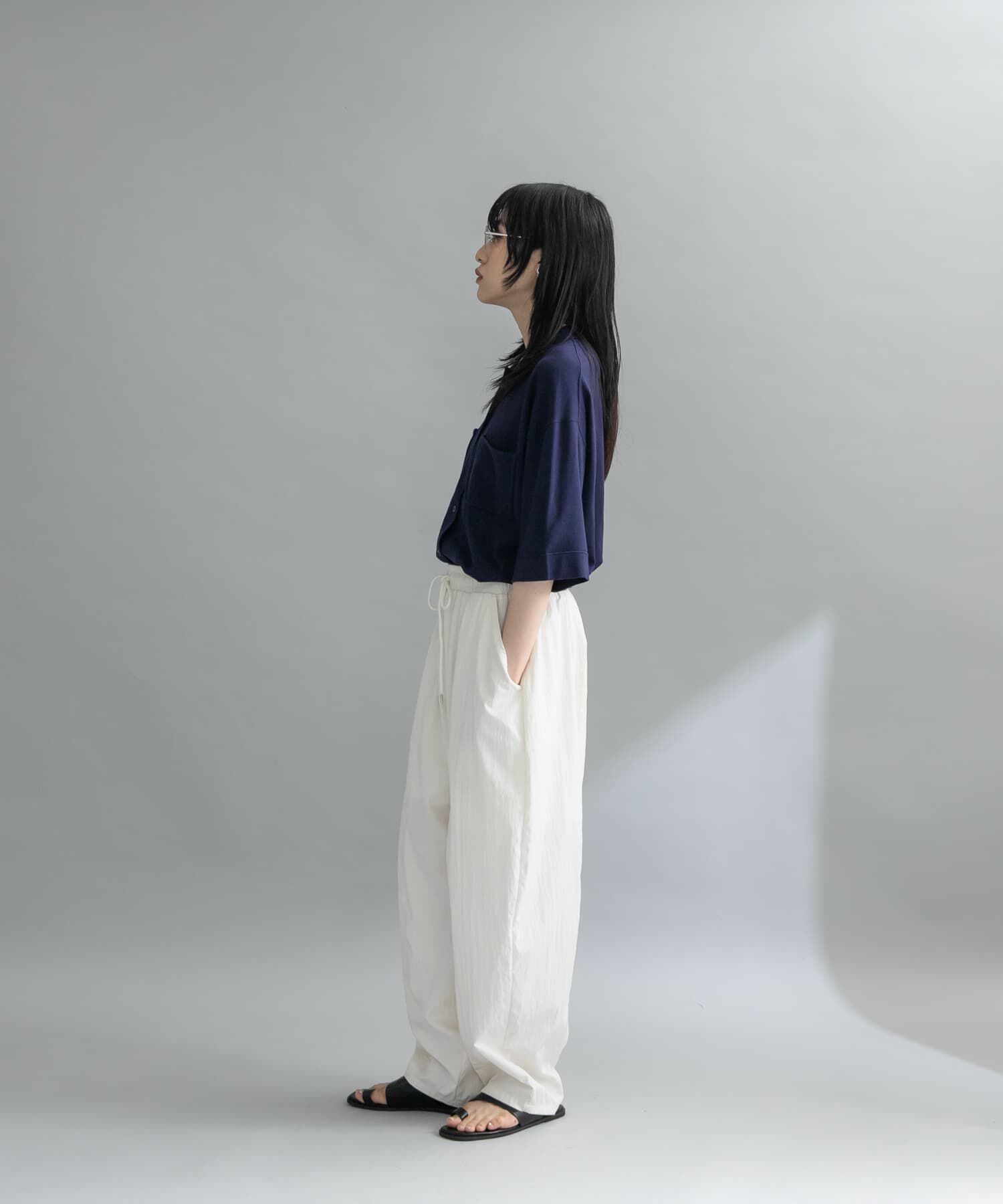  「『WEB限定』ルーズシルエットニットシャツ」|ニット・セーター|