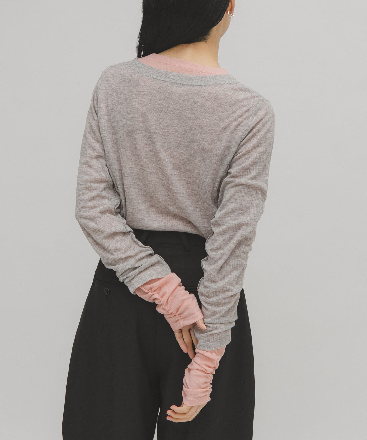  「バイカラーレイヤードカットソー」|Tシャツ・カットソー|