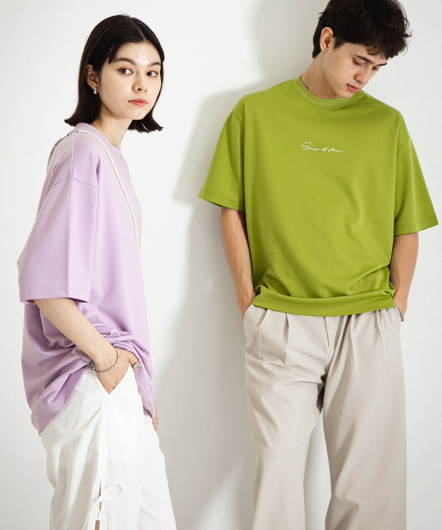 SENSE OF PLACE by URBAN RESEARCH「シシュウポンチショートスリーブTシャツ」|Tシャツ・カットソー|