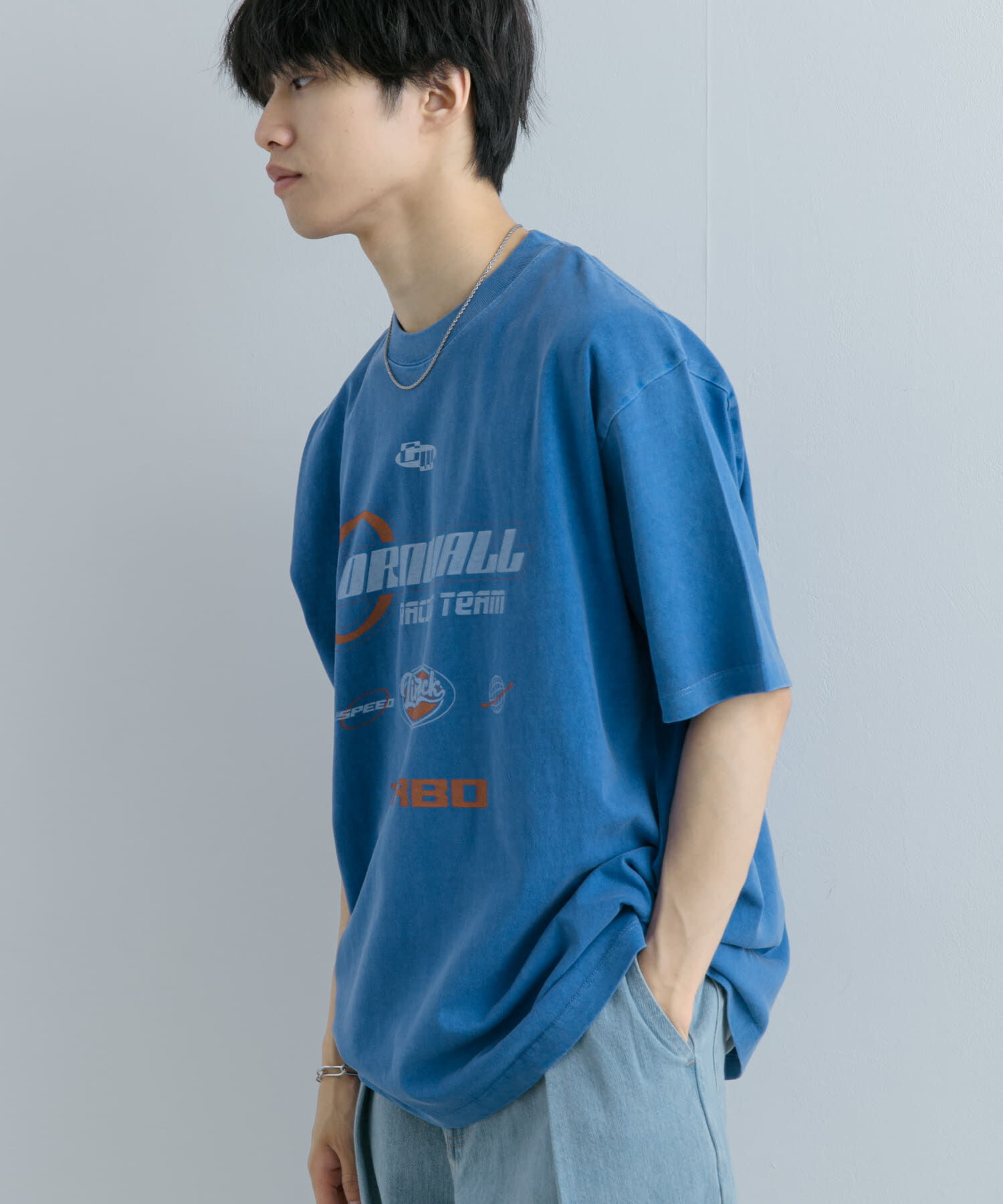 SENSE OF PLACE by URBAN RESEARCH「フェードロゴグラフィックTシャツ(5分袖)」|Tシャツ・カットソー|