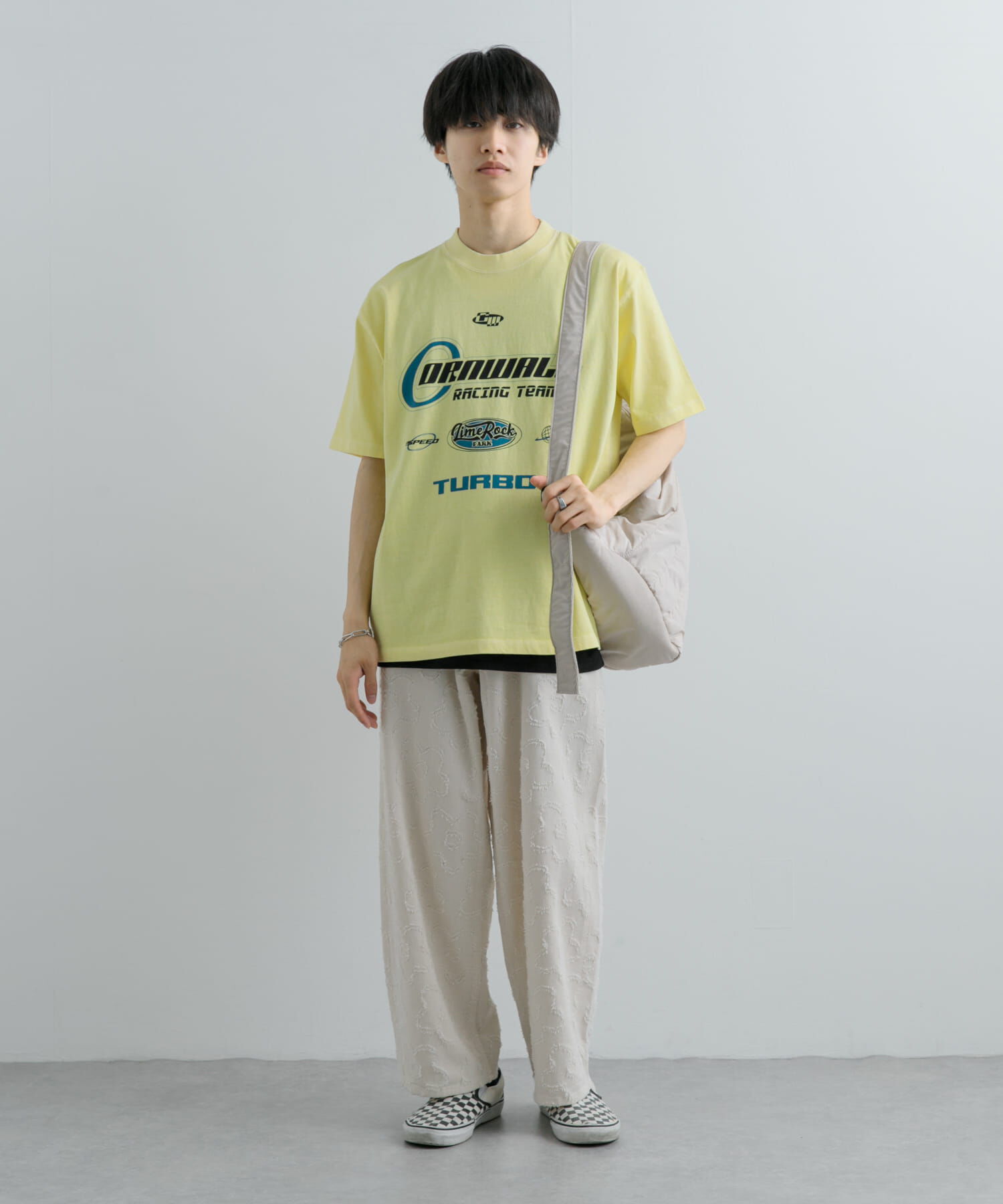 SENSE OF PLACE by URBAN RESEARCH「フェードロゴグラフィックTシャツ(5分袖)」|Tシャツ・カットソー|