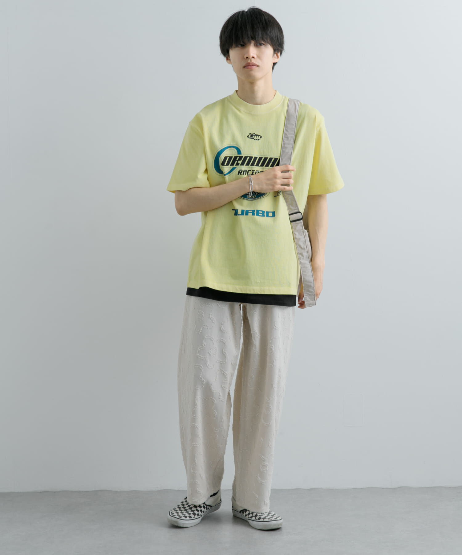 SENSE OF PLACE by URBAN RESEARCH「フェードロゴグラフィックTシャツ(5分袖)」|Tシャツ・カットソー|