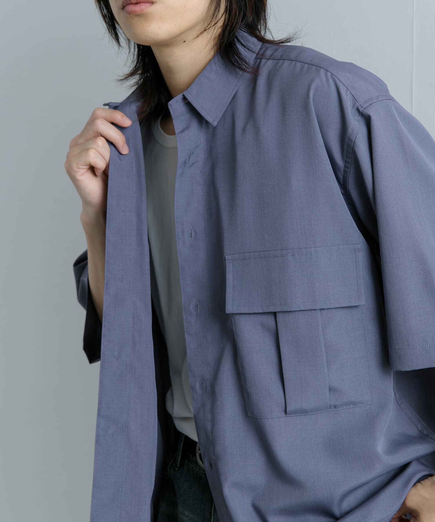 SENSE OF PLACE by URBAN RESEARCH「CPOサイドデザインルーズシャツ」|シャツ・ブラウス|パープル