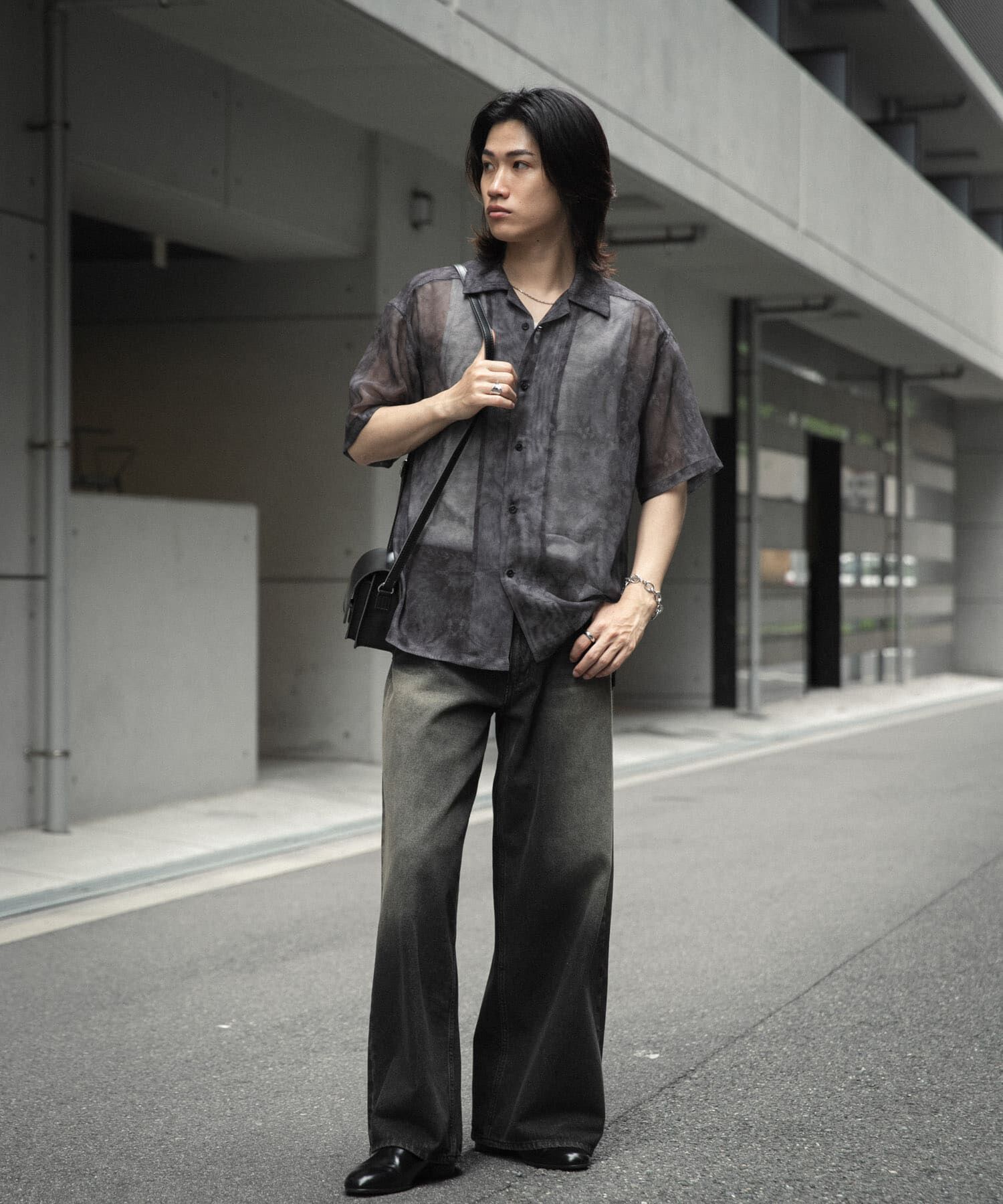 SENSE OF PLACE by URBAN RESEARCH「シアープリントオープンカラーショートスリーブシャツ」|シャツ・ブラウス|