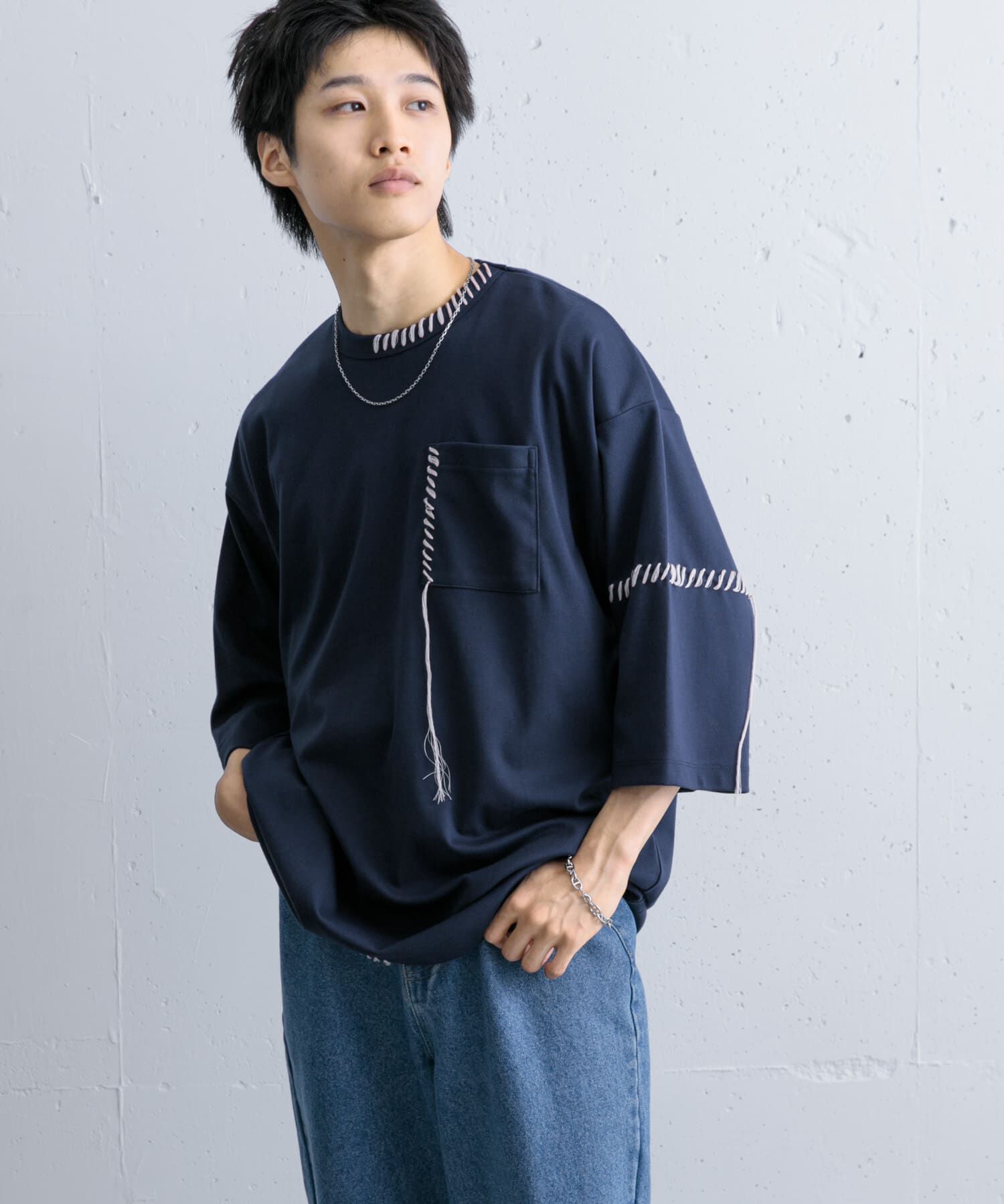 SENSE OF PLACE by URBAN RESEARCH「ハンドステッチルーズTシャツ」|Tシャツ・カットソー|