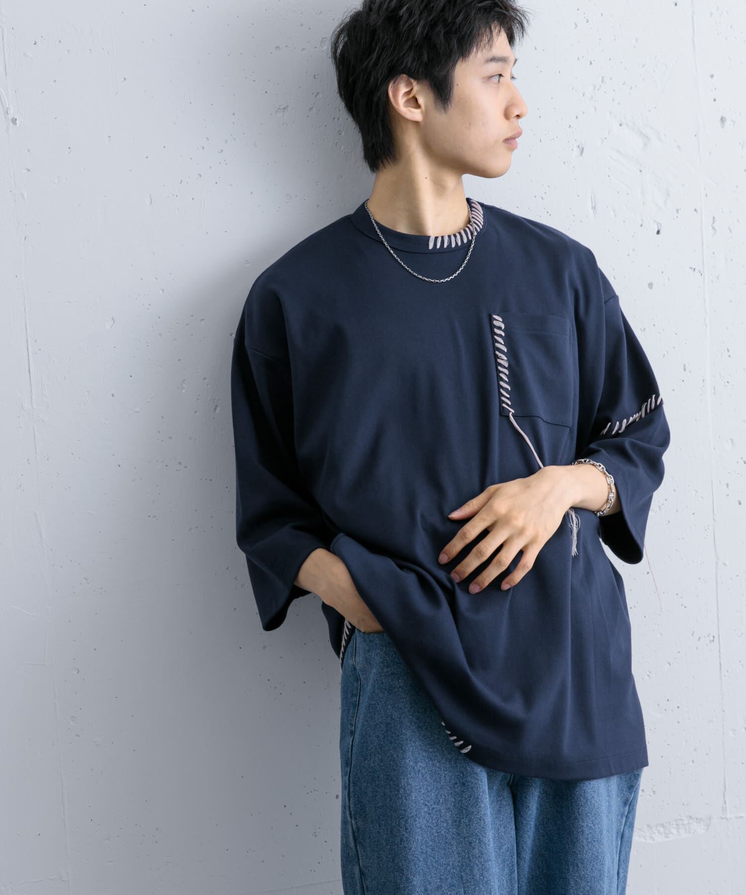 SENSE OF PLACE by URBAN RESEARCH「ハンドステッチルーズTシャツ」|Tシャツ・カットソー|