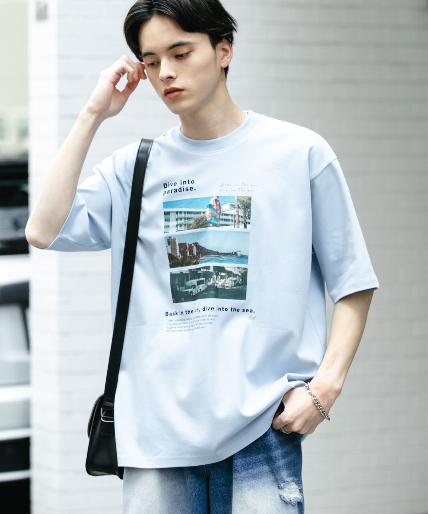 SENSE OF PLACE by URBAN RESEARCH「Cityscape photo Short-Sleeve T-shirts」|Tシャツ・カットソー|