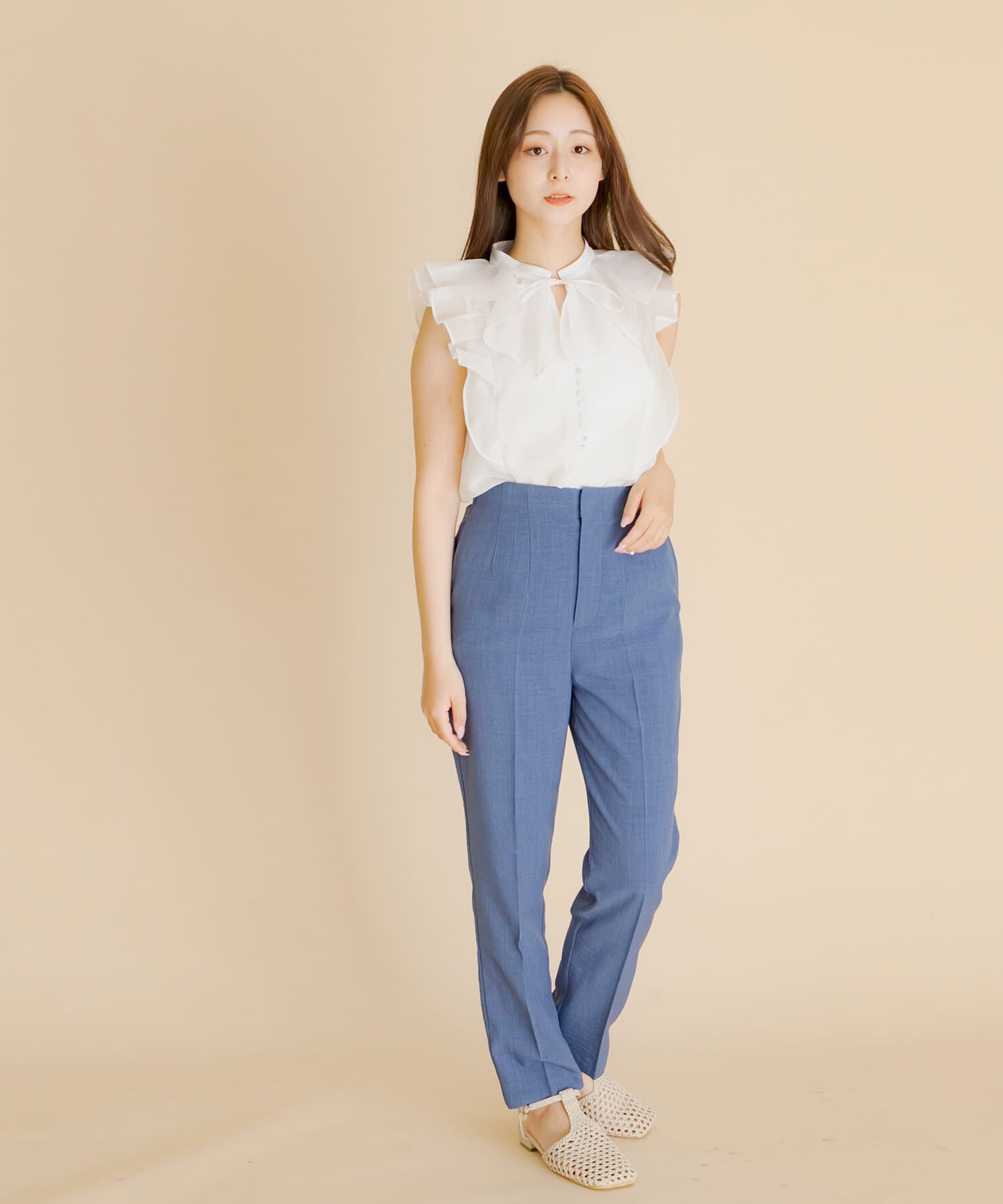 SENSE OF PLACE by URBAN RESEARCH「シアーラッフルブラウス」|シャツ・ブラウス|