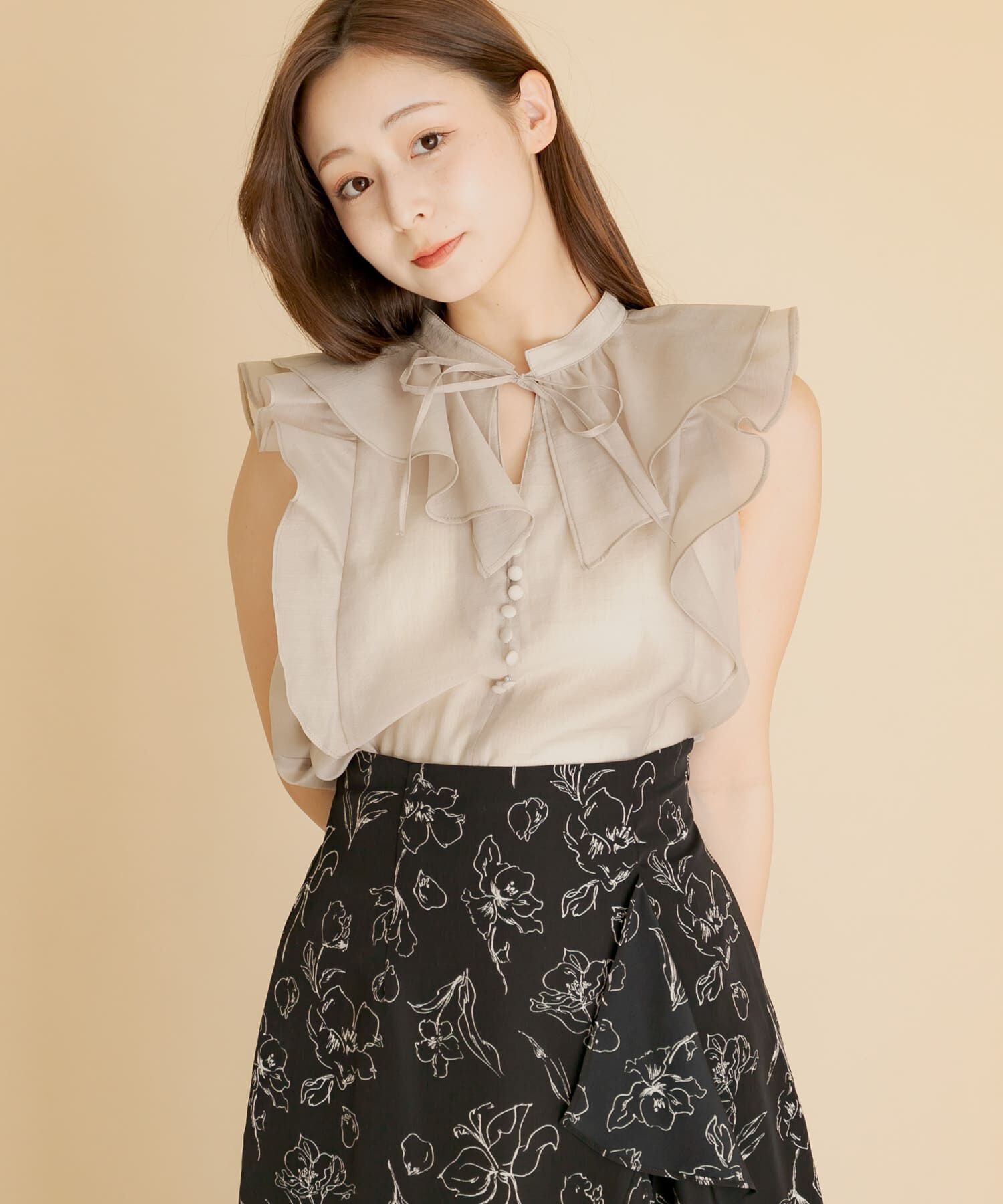 SENSE OF PLACE by URBAN RESEARCH「シアーラッフルブラウス」|シャツ・ブラウス|