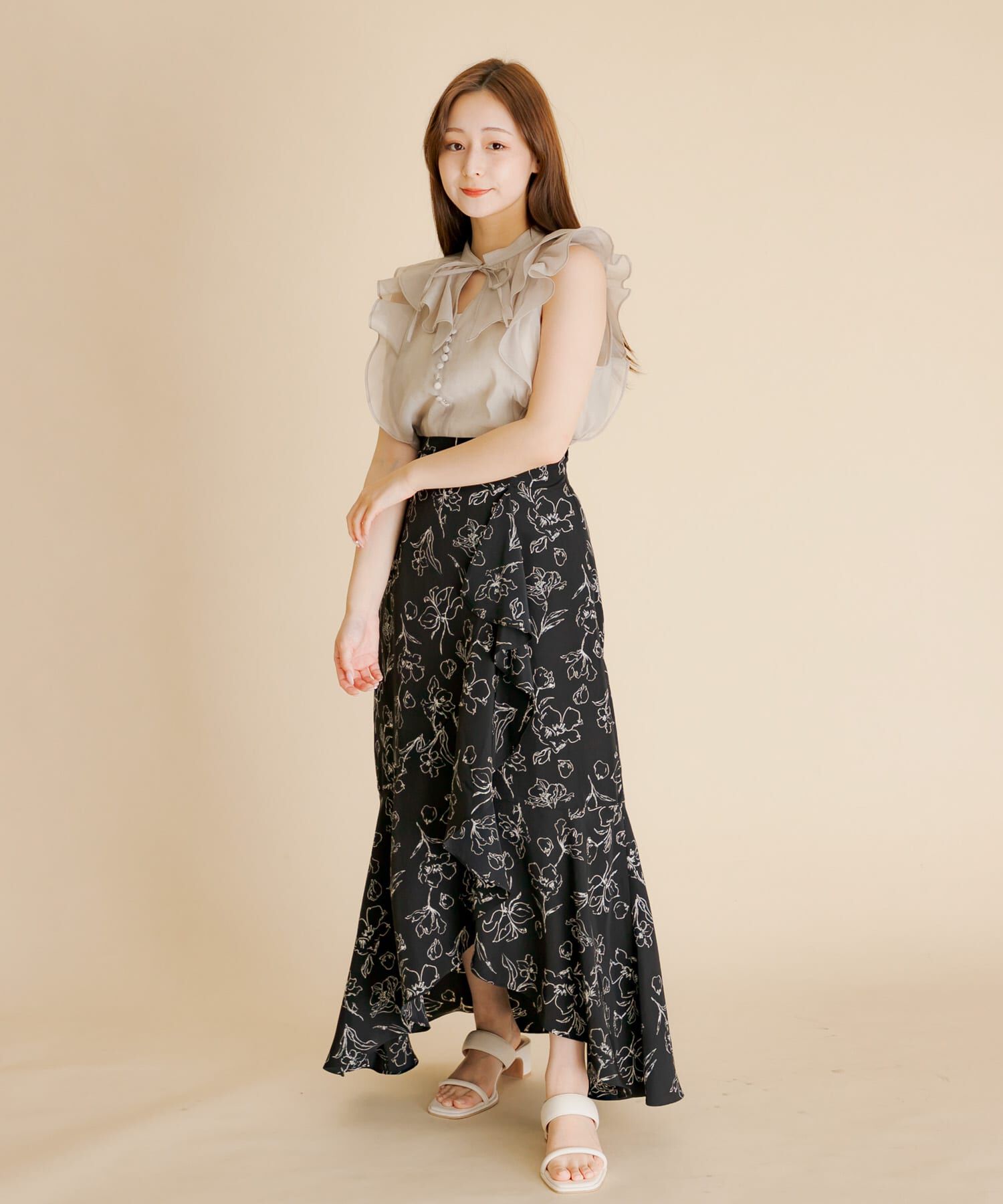 SENSE OF PLACE by URBAN RESEARCH「シアーラッフルブラウス」|シャツ・ブラウス|