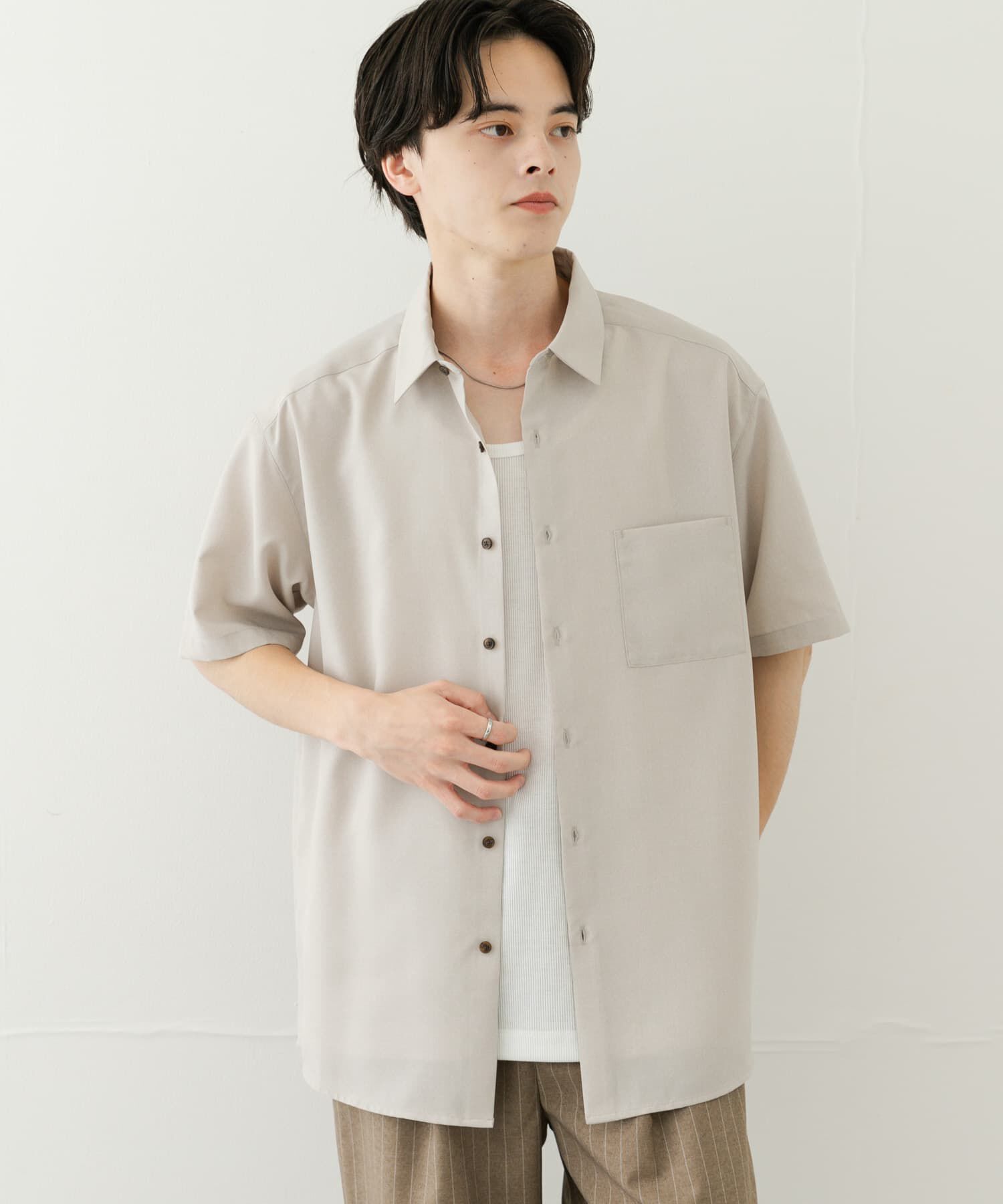 SENSE OF PLACE by URBAN RESEARCH「『ｾｯﾄｱｯﾌﾟ対応』『速乾』ｸｲｯｸﾄﾞﾗｲﾚｷﾞｭﾗｰｶﾗｰｼ 」|シャツ・ブラウス|