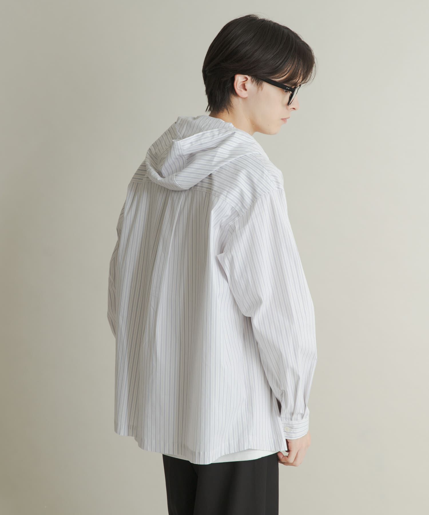 SENSE OF PLACE by URBAN RESEARCH「ストライプフーディールーズシャツ」|シャツ・ブラウス|