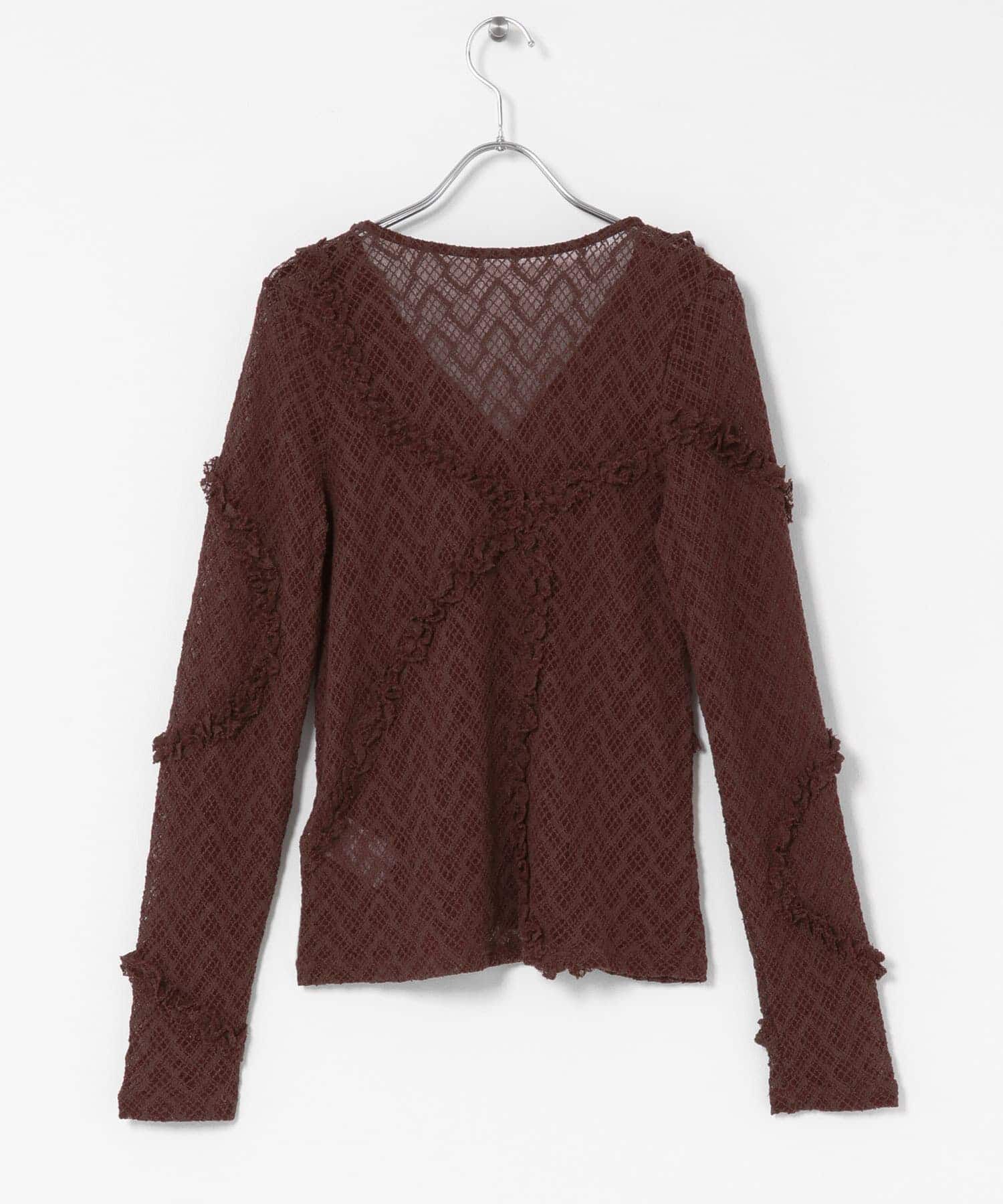 SENSE OF PLACE by URBAN RESEARCH「フロントボタンレースカーディガン」|カーディガン|