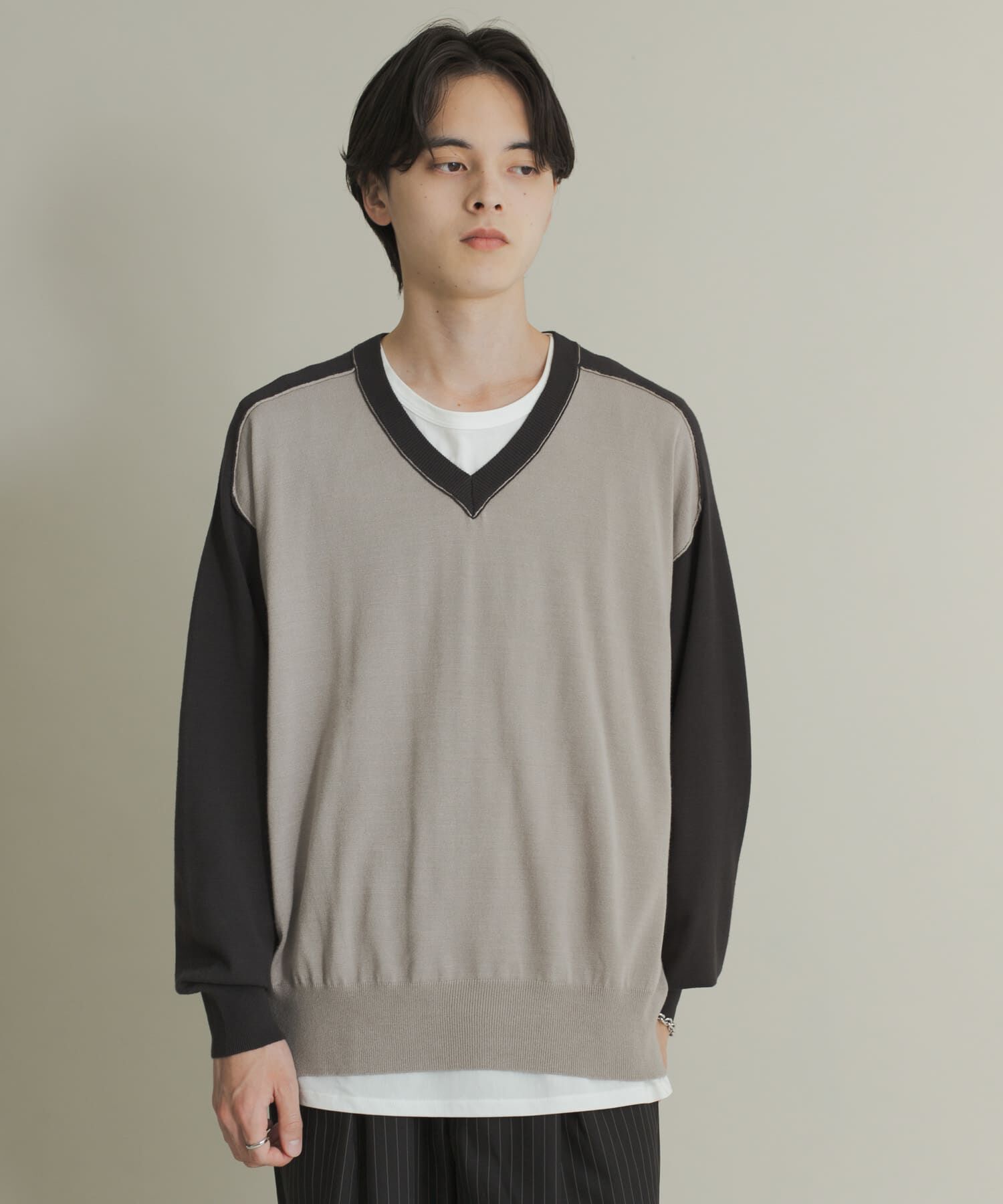 SENSE OF PLACE by URBAN RESEARCH「ハイショクVネックニット」|ニット・セーター|
