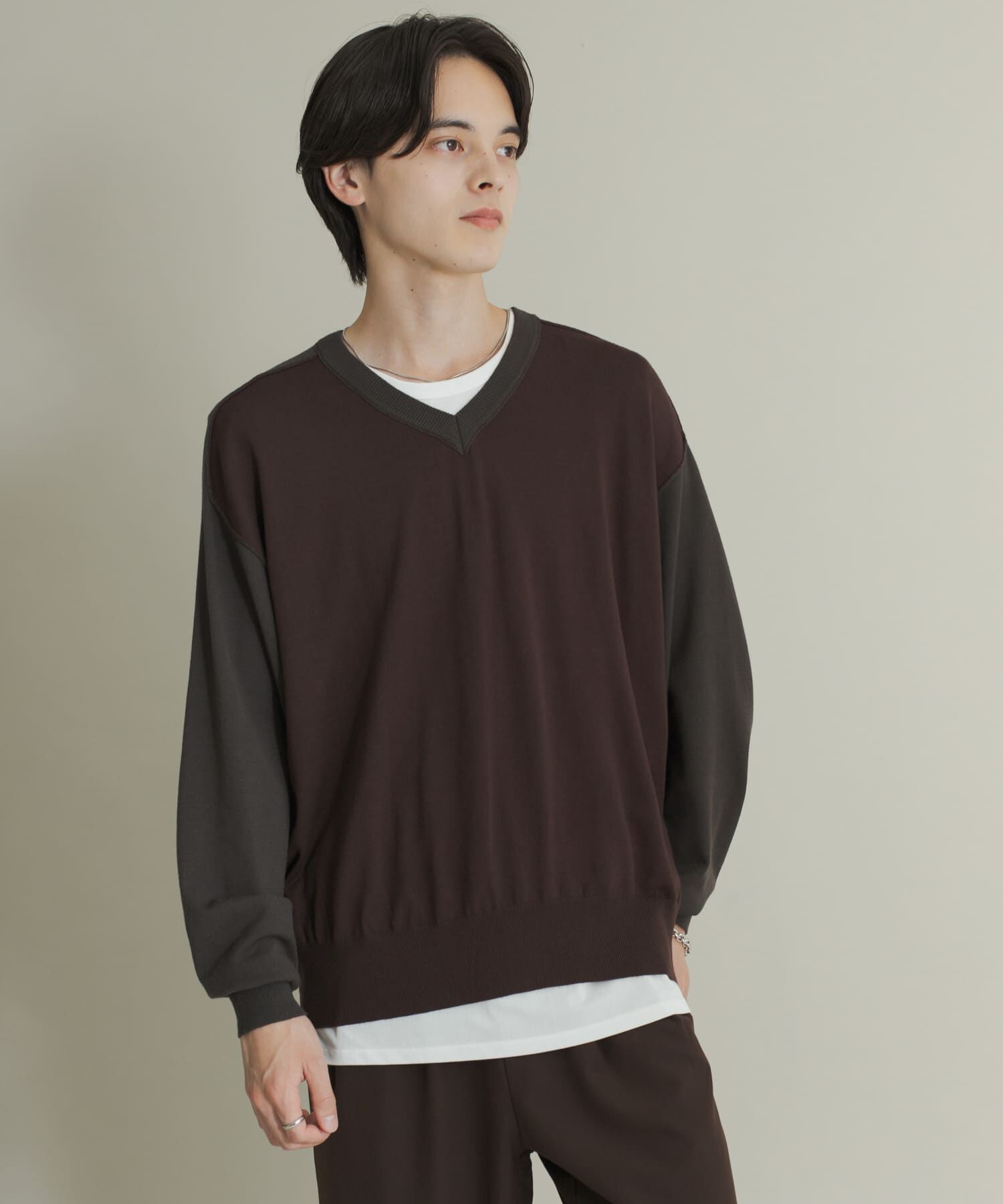 SENSE OF PLACE by URBAN RESEARCH「ハイショクVネックニット」|ニット・セーター|