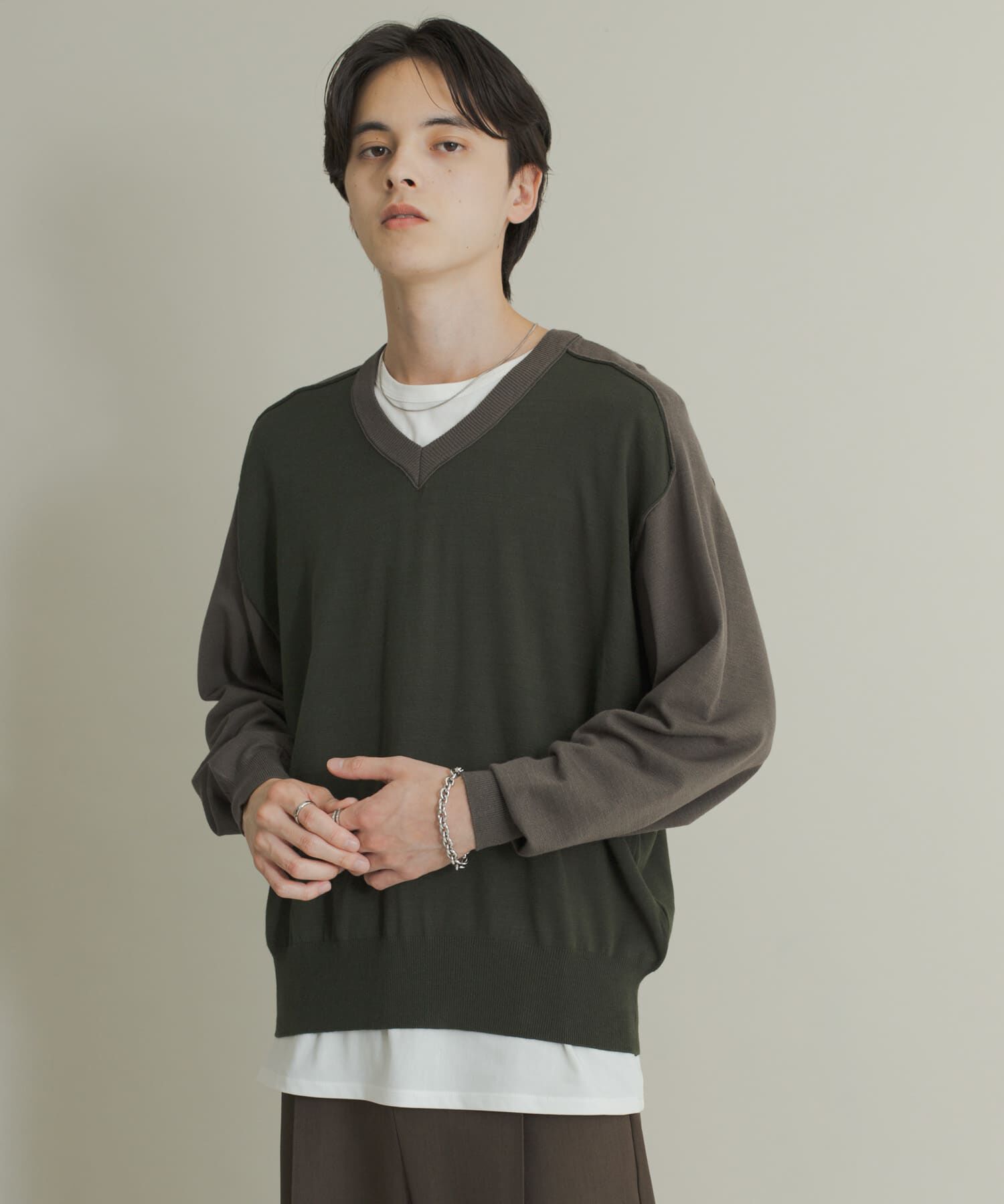 SENSE OF PLACE by URBAN RESEARCH「ハイショクVネックニット」|ニット・セーター|