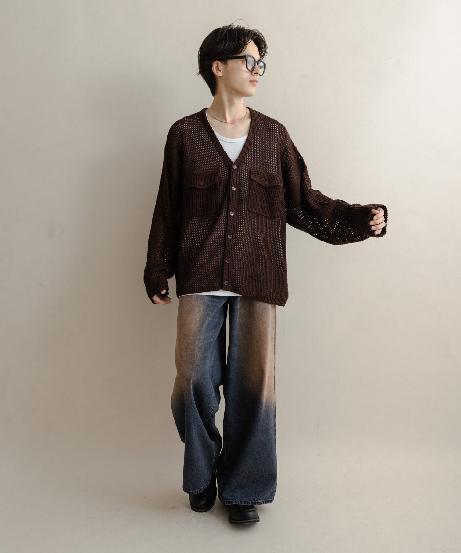 SENSE OF PLACE by URBAN RESEARCH「WポケットVネックニットカーディガン」|カーディガン|