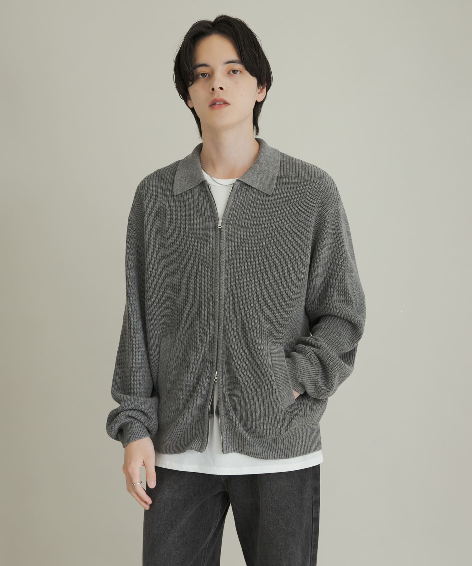 SENSE OF PLACE by URBAN RESEARCH「ダブルジップニットカーディガン」|ニット・セーター|