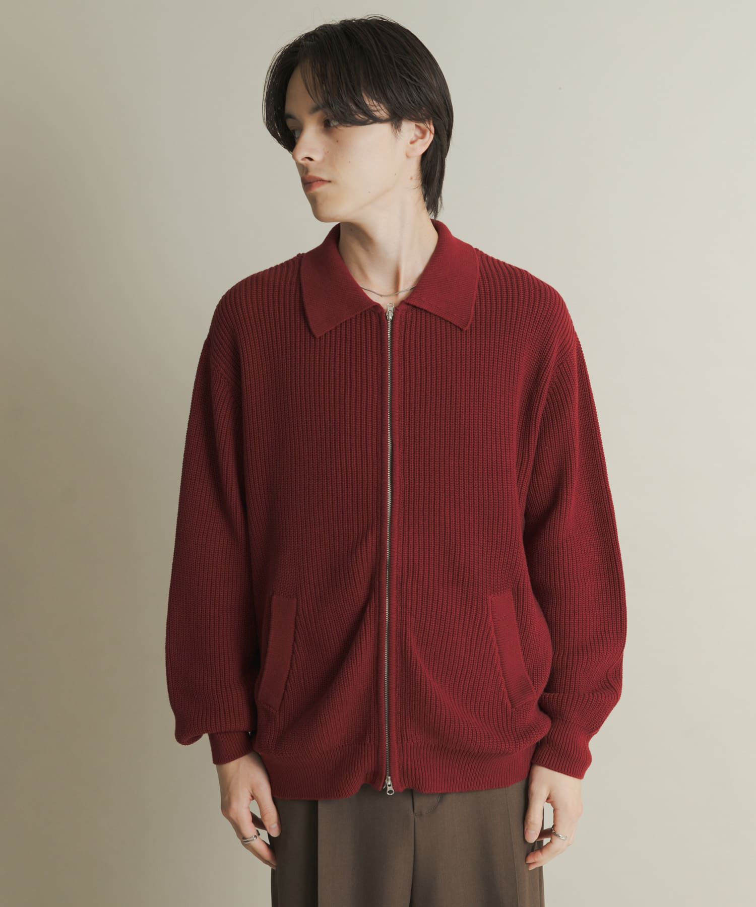 SENSE OF PLACE by URBAN RESEARCH「ダブルジップニットカーディガン」|ニット・セーター|