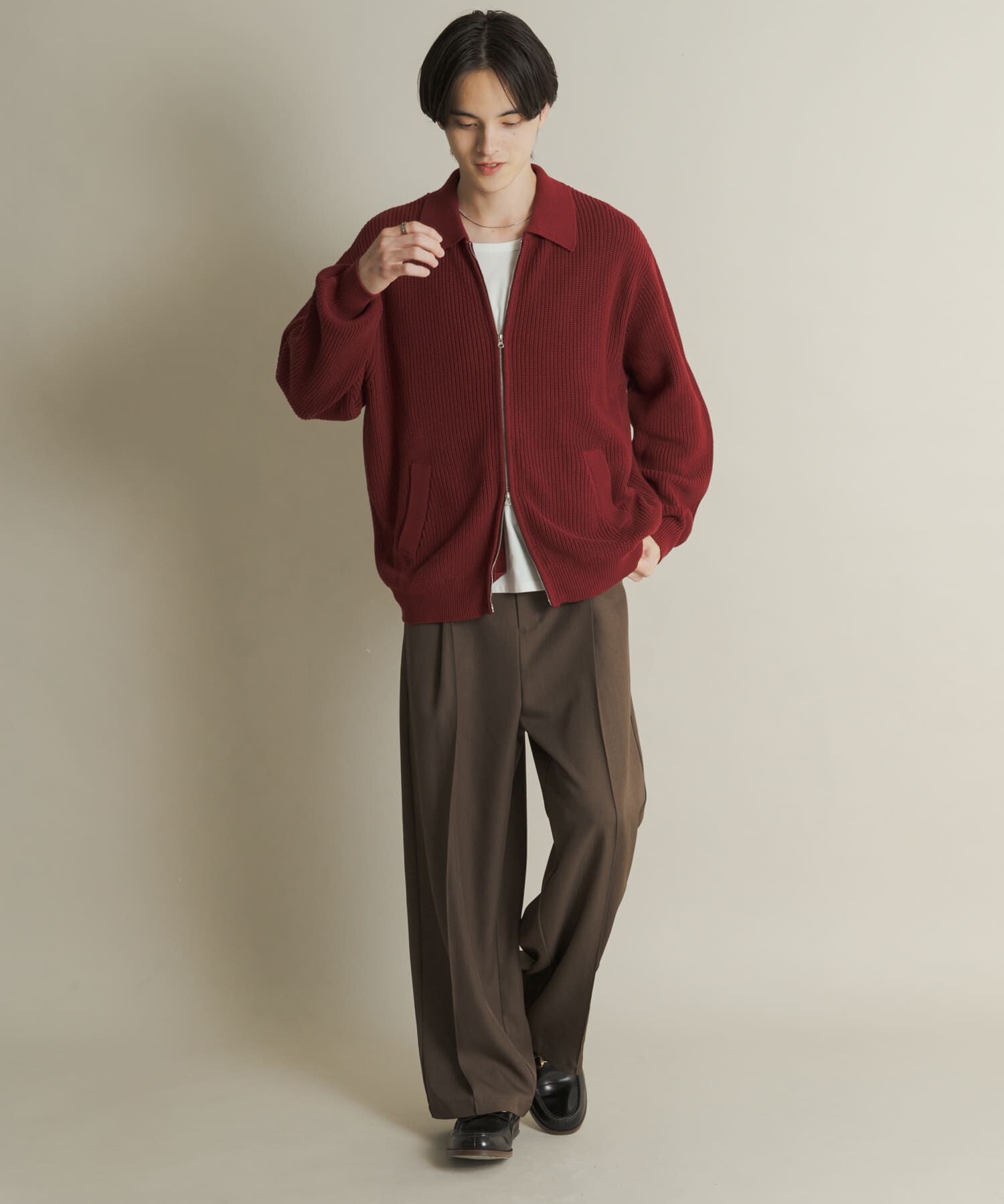 SENSE OF PLACE by URBAN RESEARCH「ダブルジップニットカーディガン」|ニット・セーター|