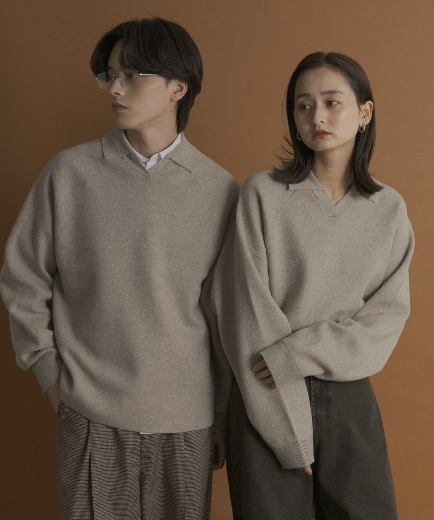 SENSE OF PLACE by URBAN RESEARCH「スウェットライクスキッパーニット」|ニット・セーター|ベージュ